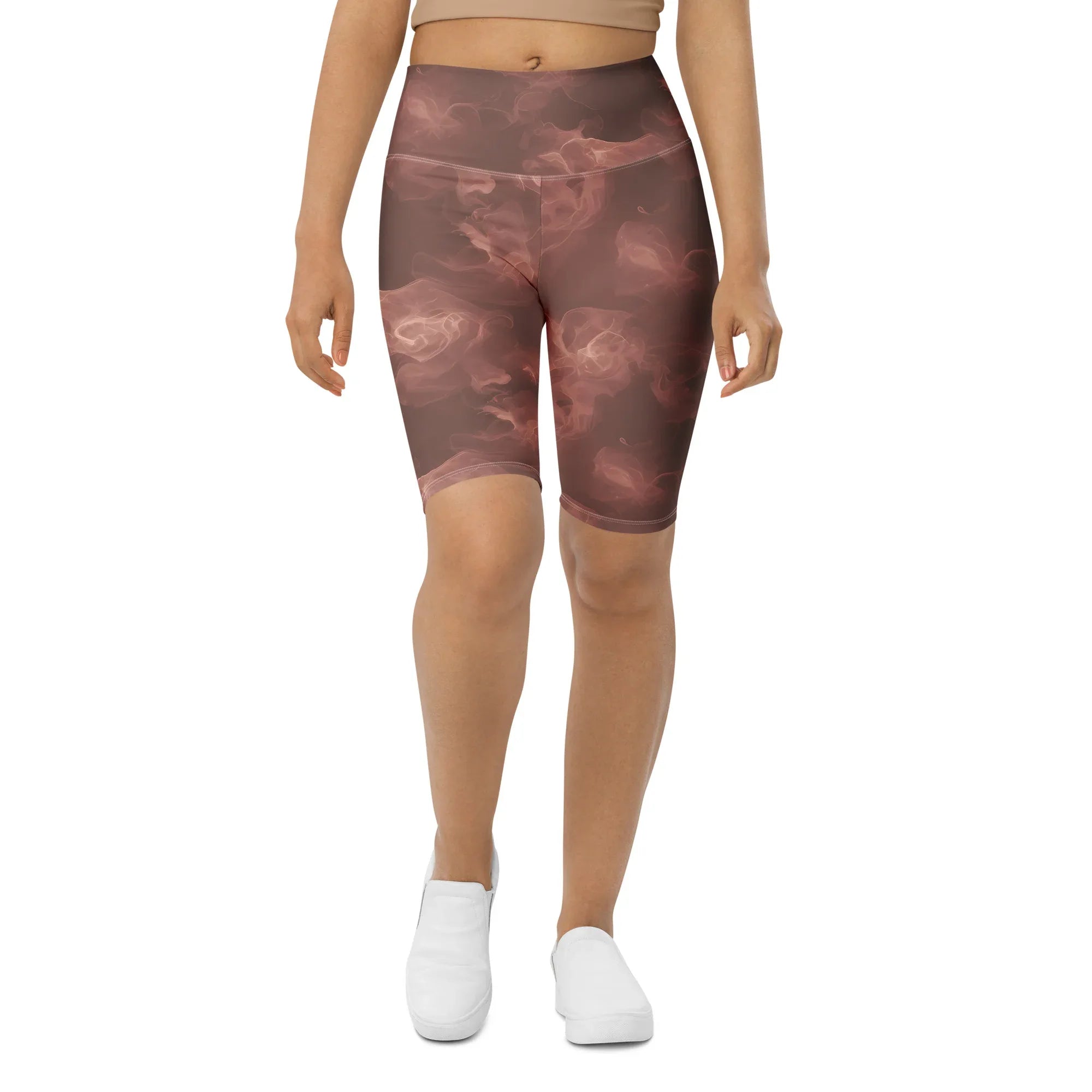 Biker Shorts Biker Shorts AwRans Clothing all-over-print-biker-shorts-white-front-6880e7d67dc8f