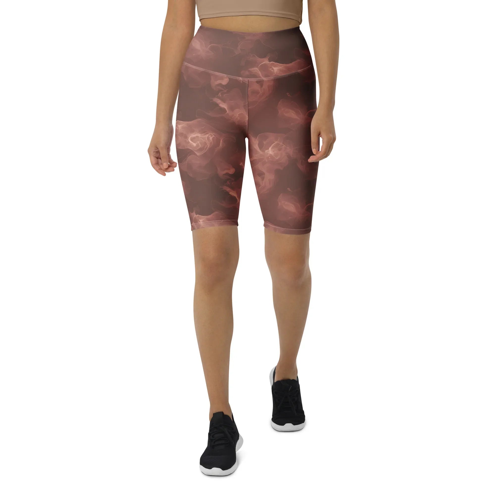 Biker Shorts Biker Shorts AwRans Clothing all-over-print-biker-shorts-white-front-6880e7d67e18e