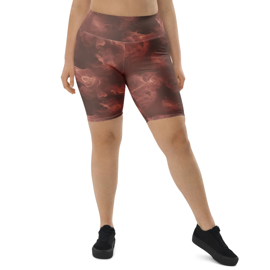 Biker Shorts Biker Shorts AwRans Clothing all-over-print-biker-shorts-white-front-6880e7d67e91d