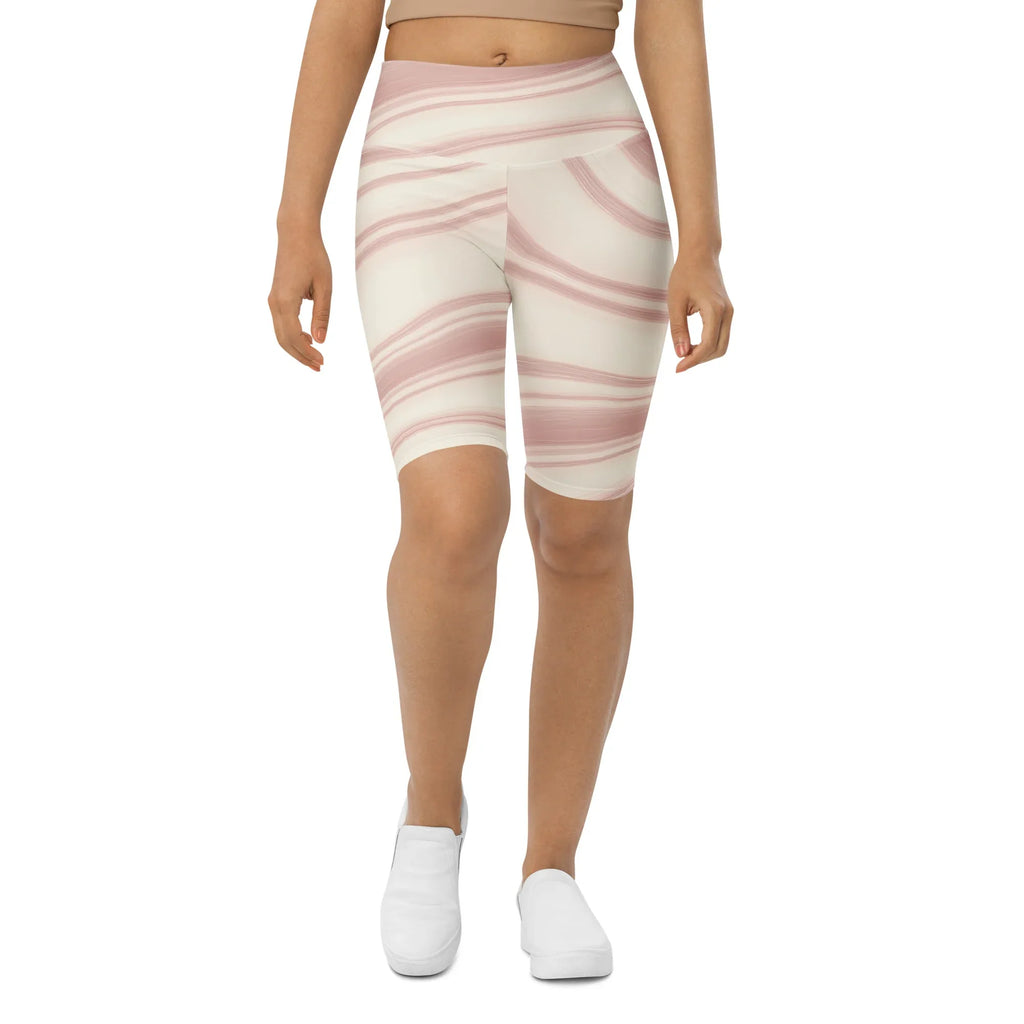 Biker Shorts Biker Shorts AwRans Clothing all-over-print-biker-shorts-white-front-6880ebe58555e