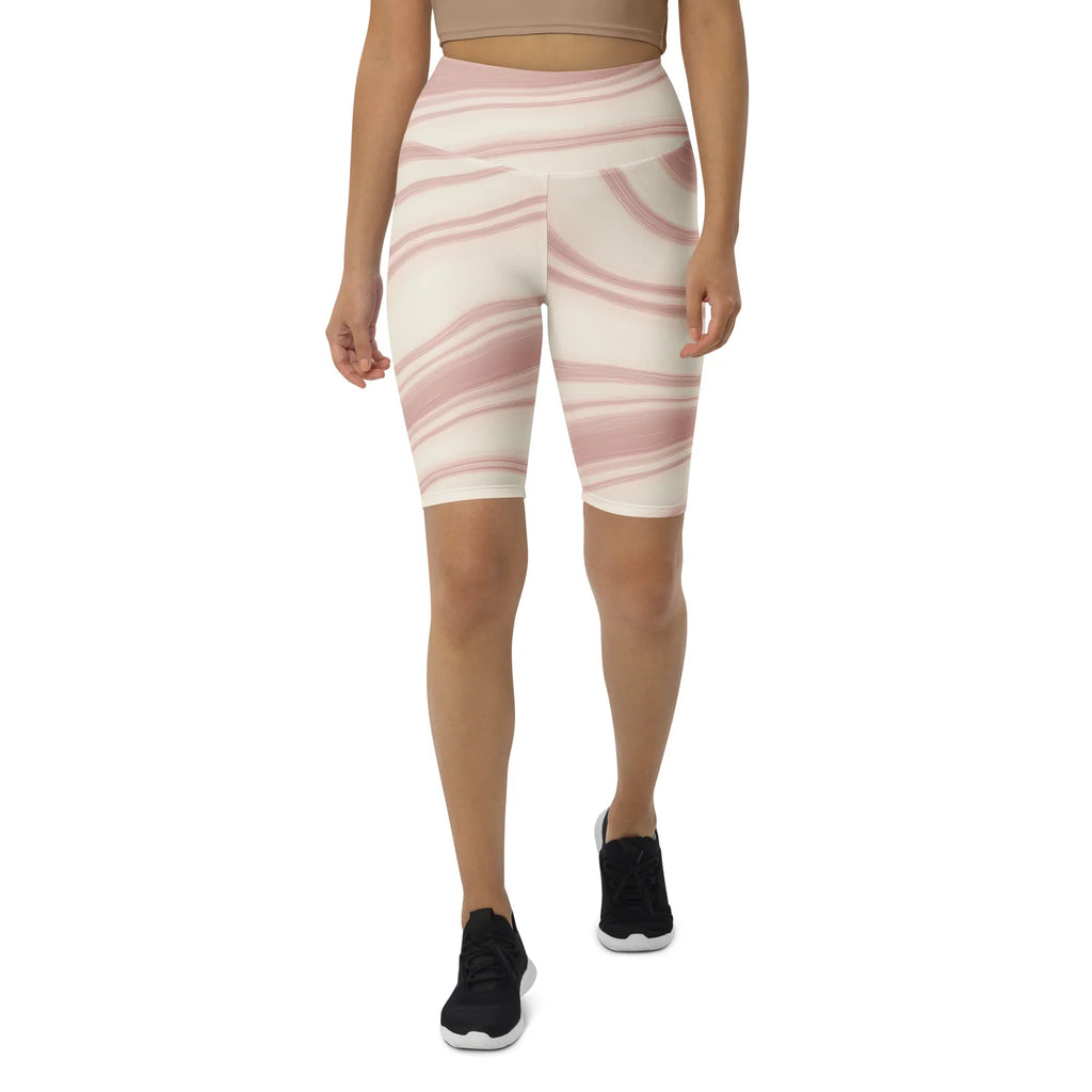 Biker Shorts Biker Shorts AwRans Clothing all-over-print-biker-shorts-white-front-6880ebe585a75