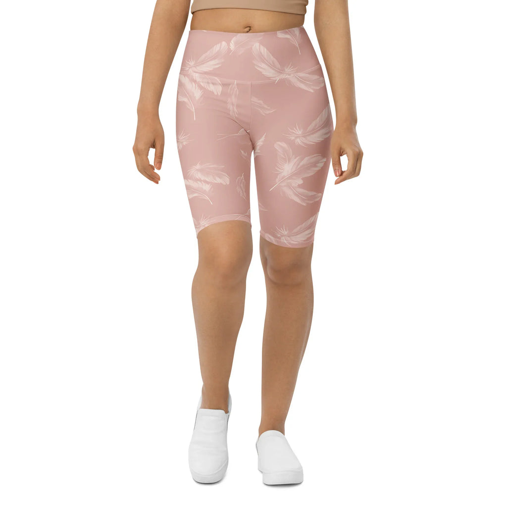 Biker Shorts Biker Shorts AwRans Clothing all-over-print-biker-shorts-white-front-6880ec5661304