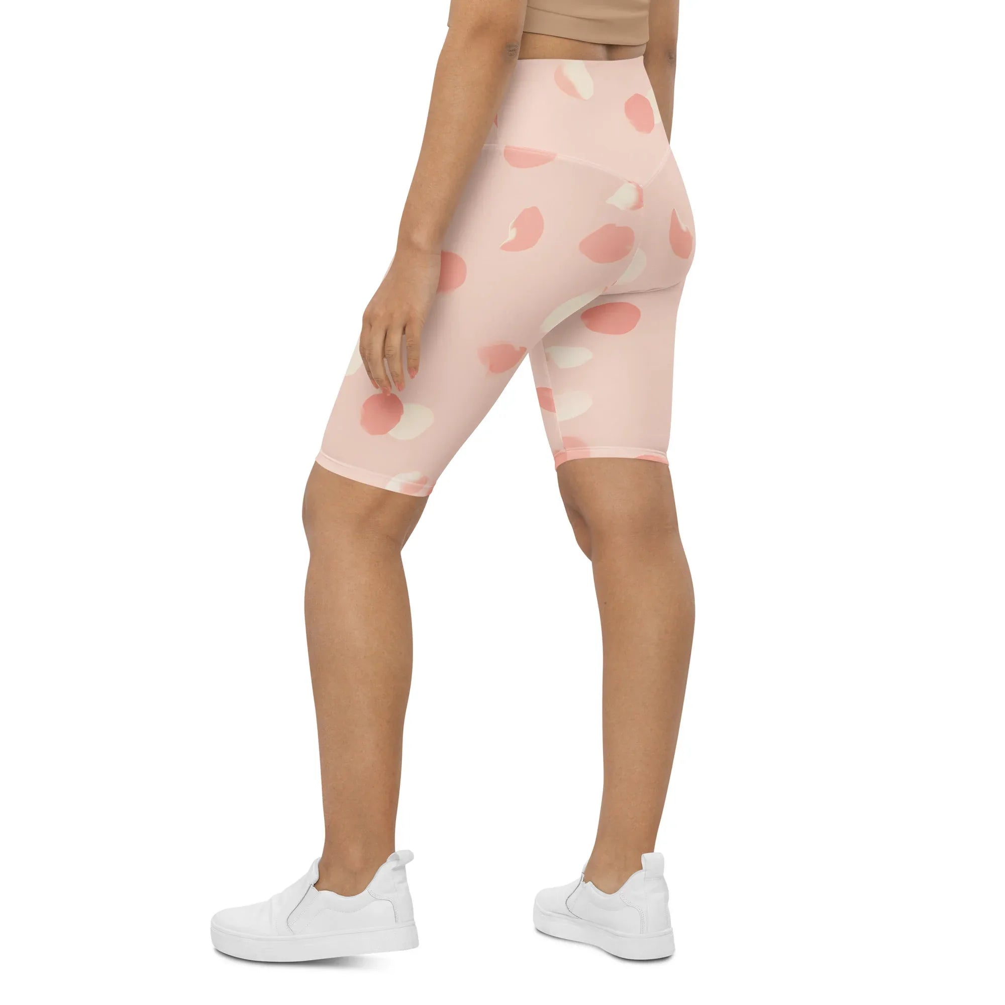 Biker Shorts Biker Shorts AwRans Clothing all-over-print-biker-shorts-white-left-back-6880df5602548