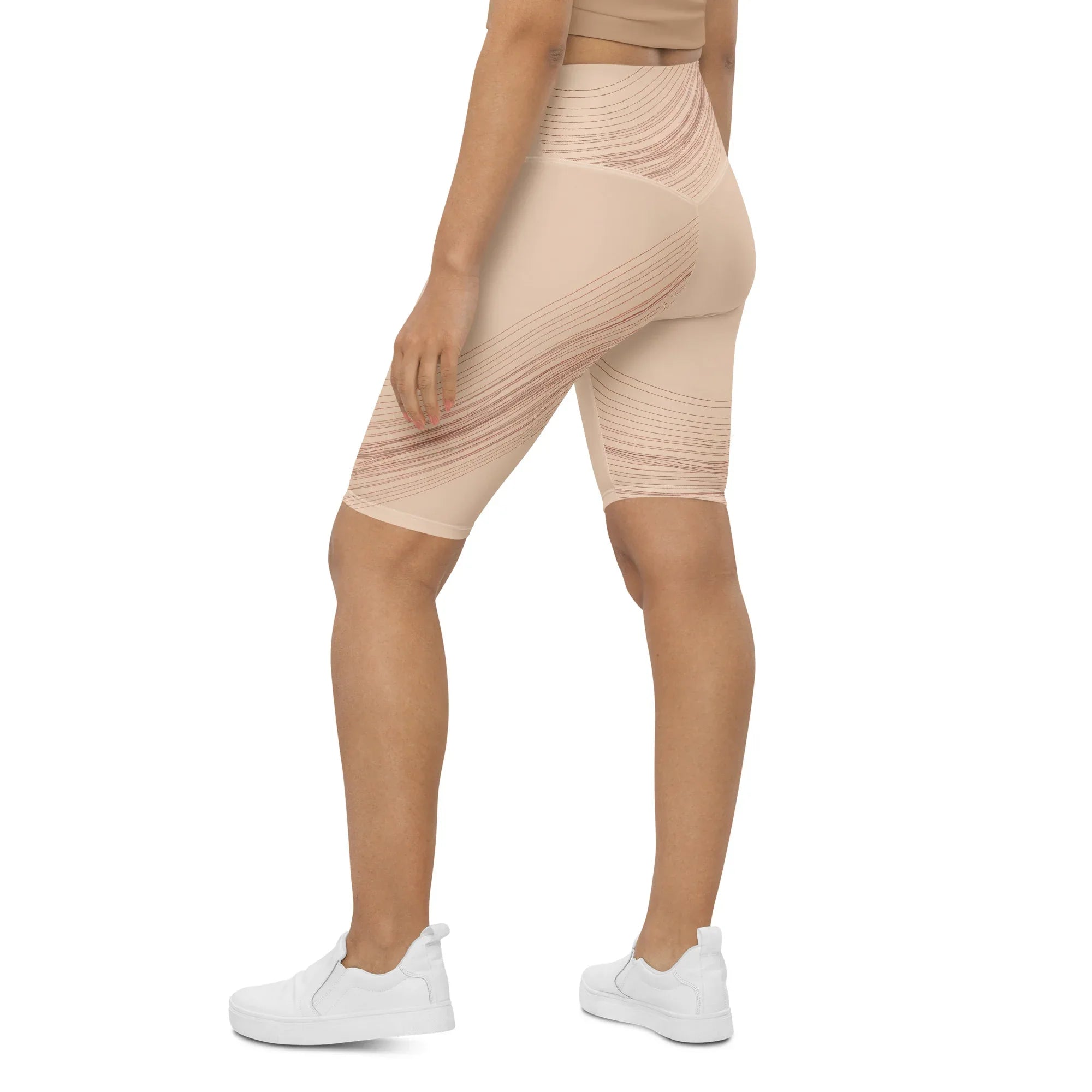 Biker Shorts Biker Shorts AwRans Clothing all-over-print-biker-shorts-white-left-back-6880dfa47663c