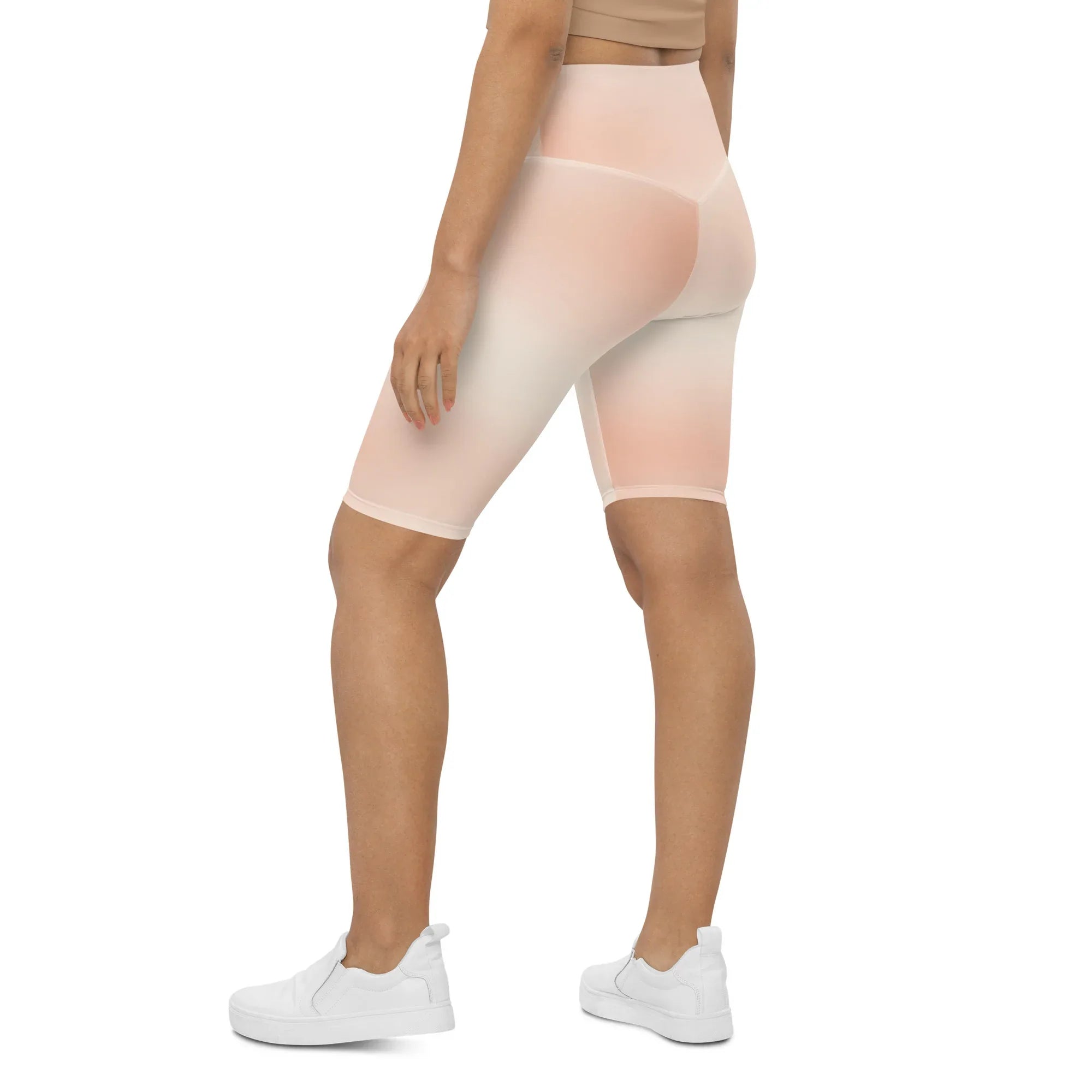 Biker Shorts Biker Shorts AwRans Clothing all-over-print-biker-shorts-white-left-back-6880e07566865