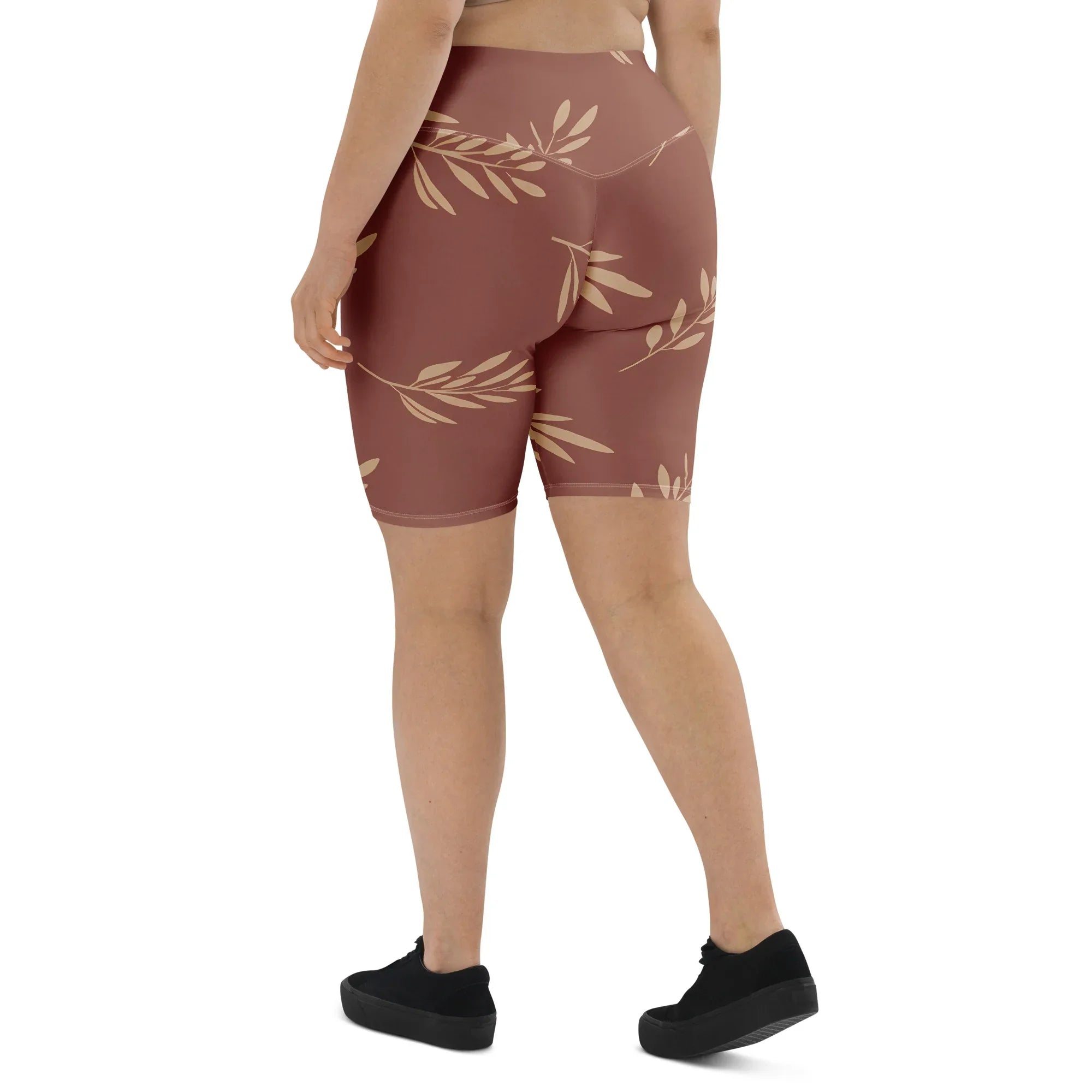 Biker Shorts Biker Shorts AwRans Clothing all-over-print-biker-shorts-white-left-back-6880e2e8d7362
