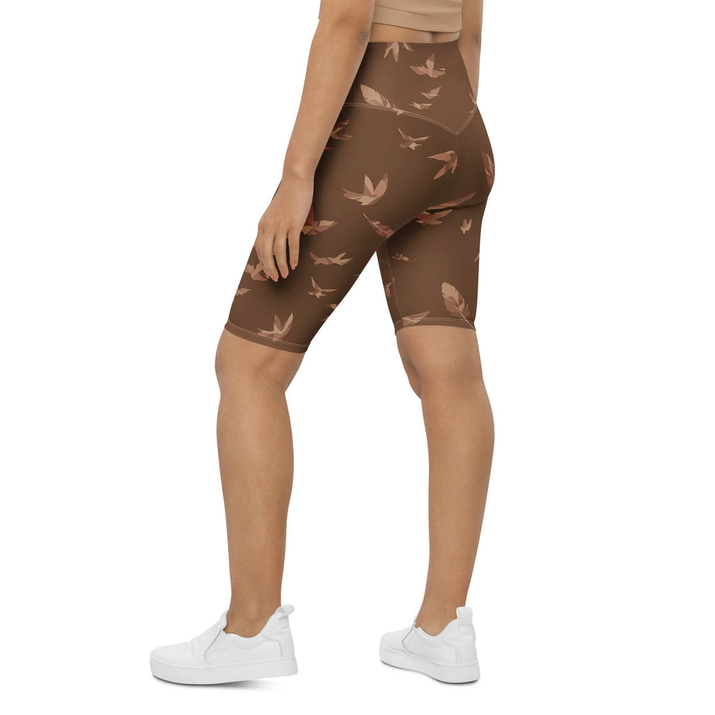 Biker Shorts Biker Shorts AwRans Clothing all-over-print-biker-shorts-white-left-back-6880e4e608b5a