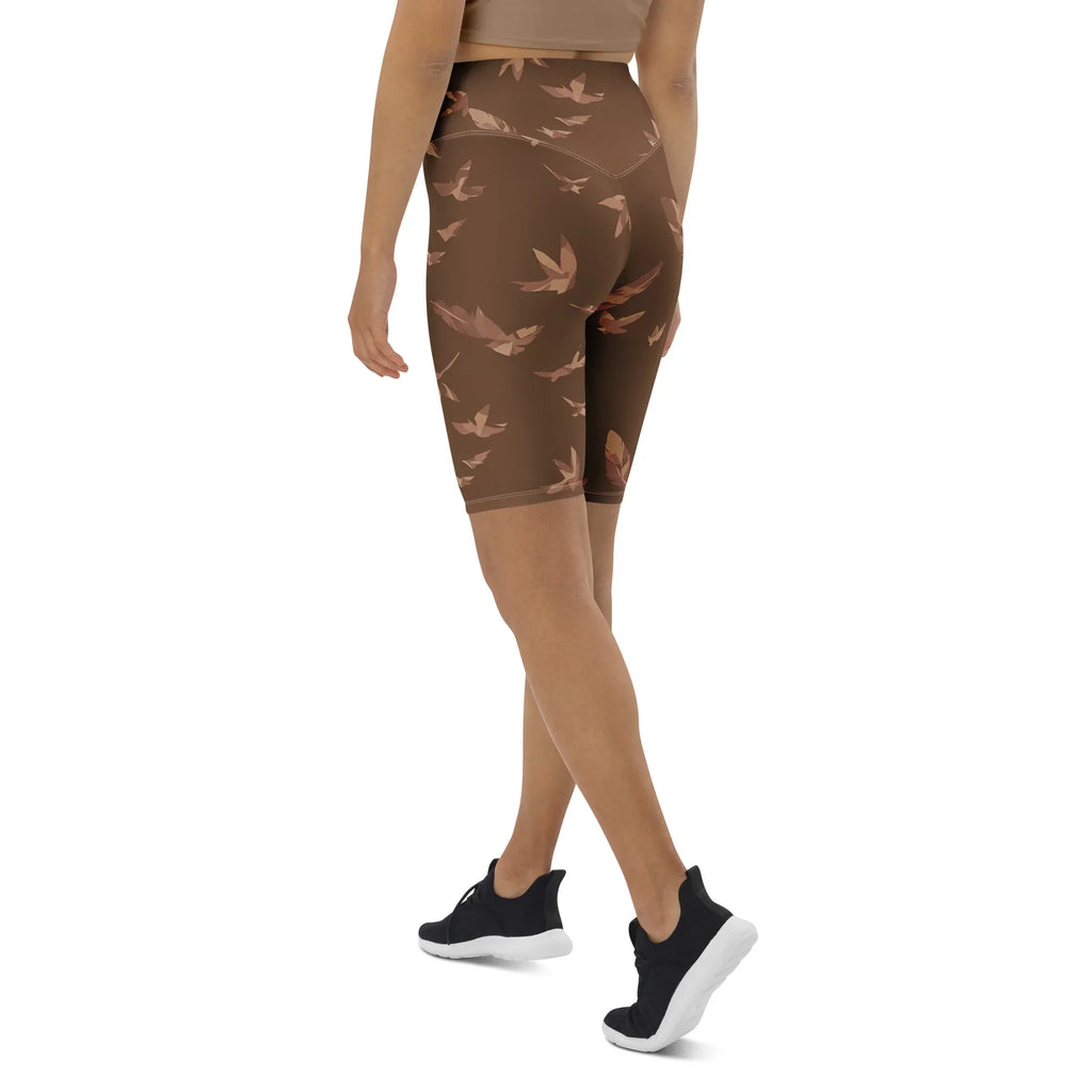 Biker Shorts Biker Shorts AwRans Clothing all-over-print-biker-shorts-white-left-back-6880e4e609047