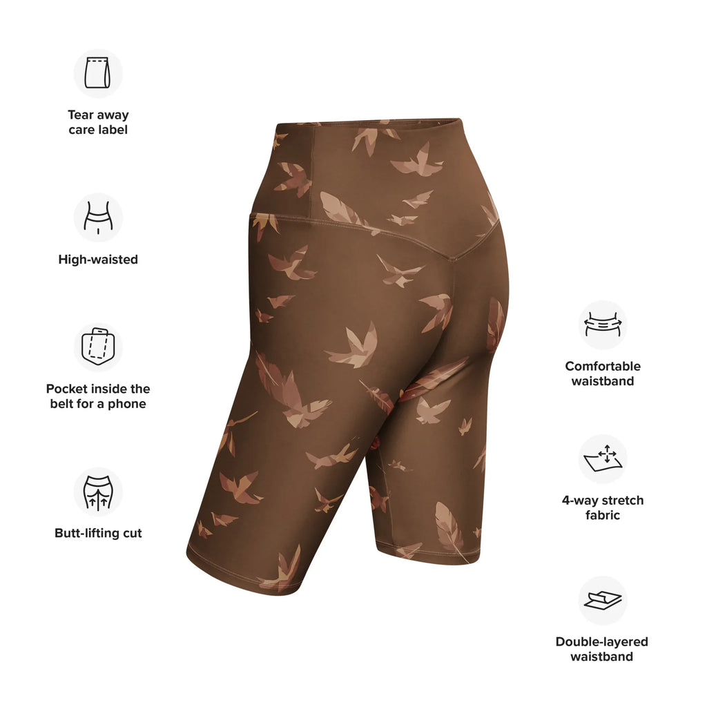 Biker Shorts Biker Shorts AwRans Clothing all-over-print-biker-shorts-white-left-back-6880e4e609bf5