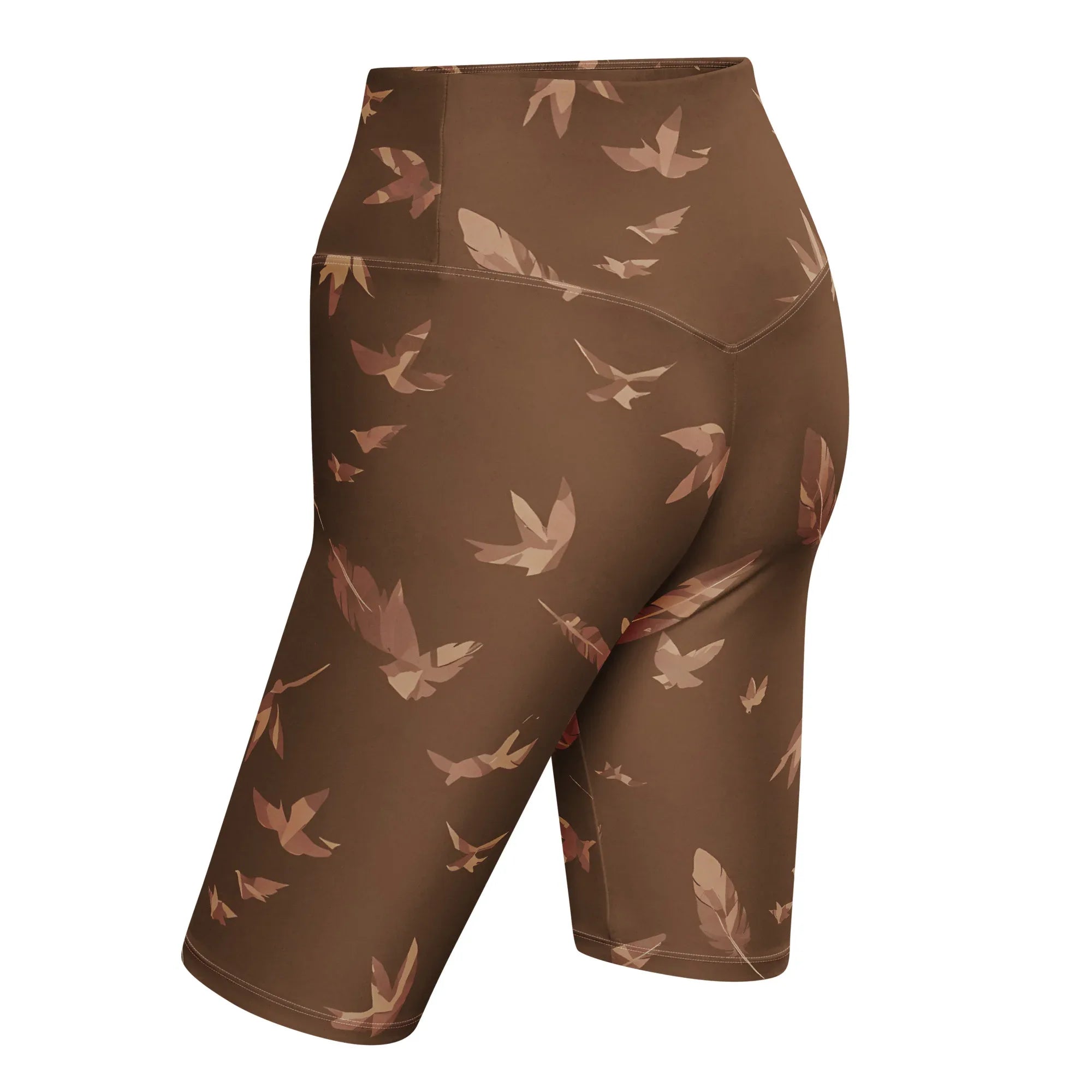 Biker Shorts Biker Shorts AwRans Clothing all-over-print-biker-shorts-white-left-back-6880e4e60a13c
