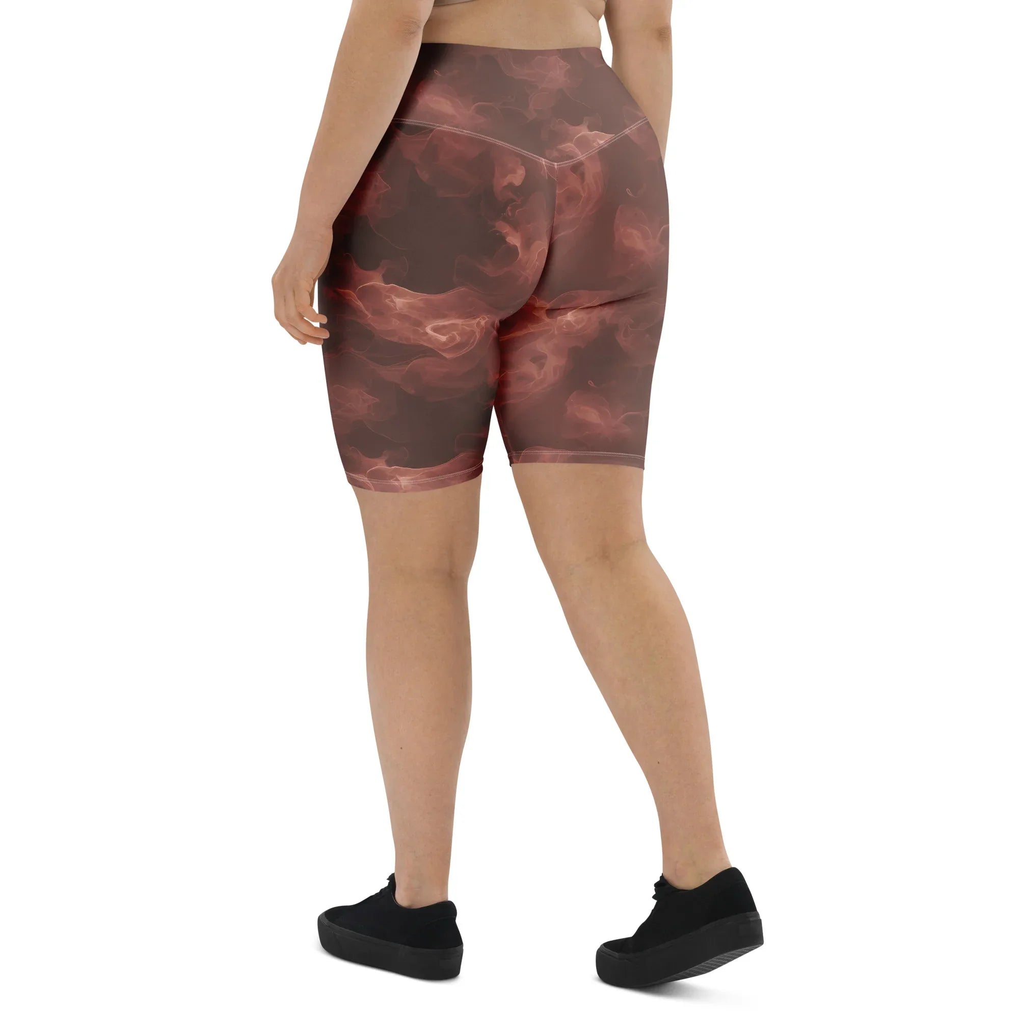 Biker Shorts Biker Shorts AwRans Clothing all-over-print-biker-shorts-white-left-back-6880e7d67e6ba