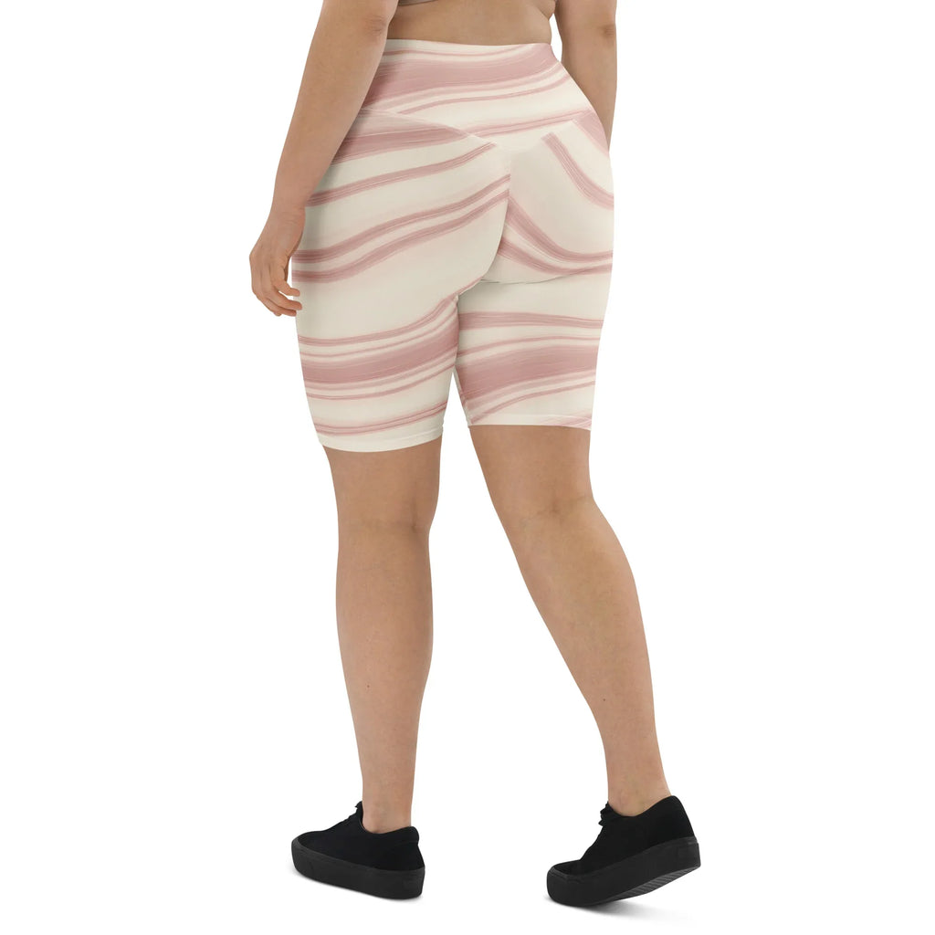 Biker Shorts Biker Shorts AwRans Clothing all-over-print-biker-shorts-white-left-back-6880ebe585f2e