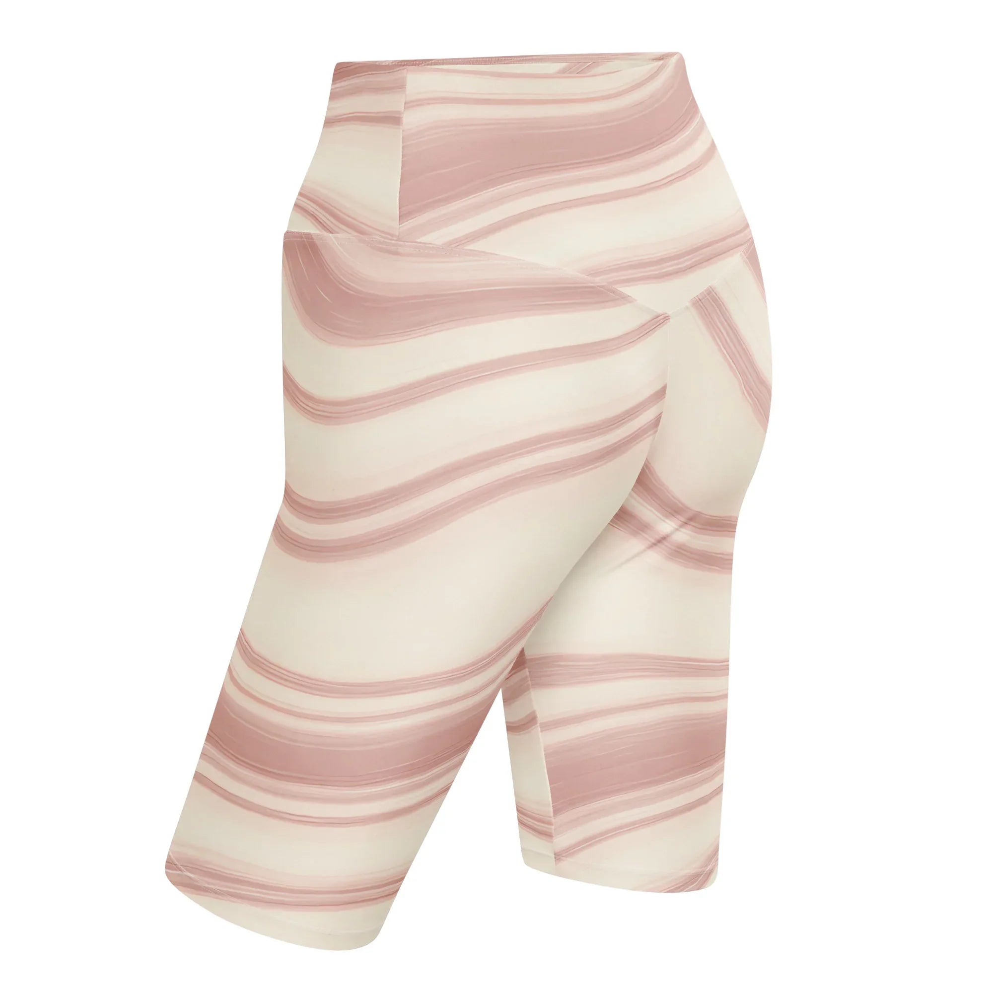 Biker Shorts Biker Shorts AwRans Clothing all-over-print-biker-shorts-white-left-back-6880ebe586a7f