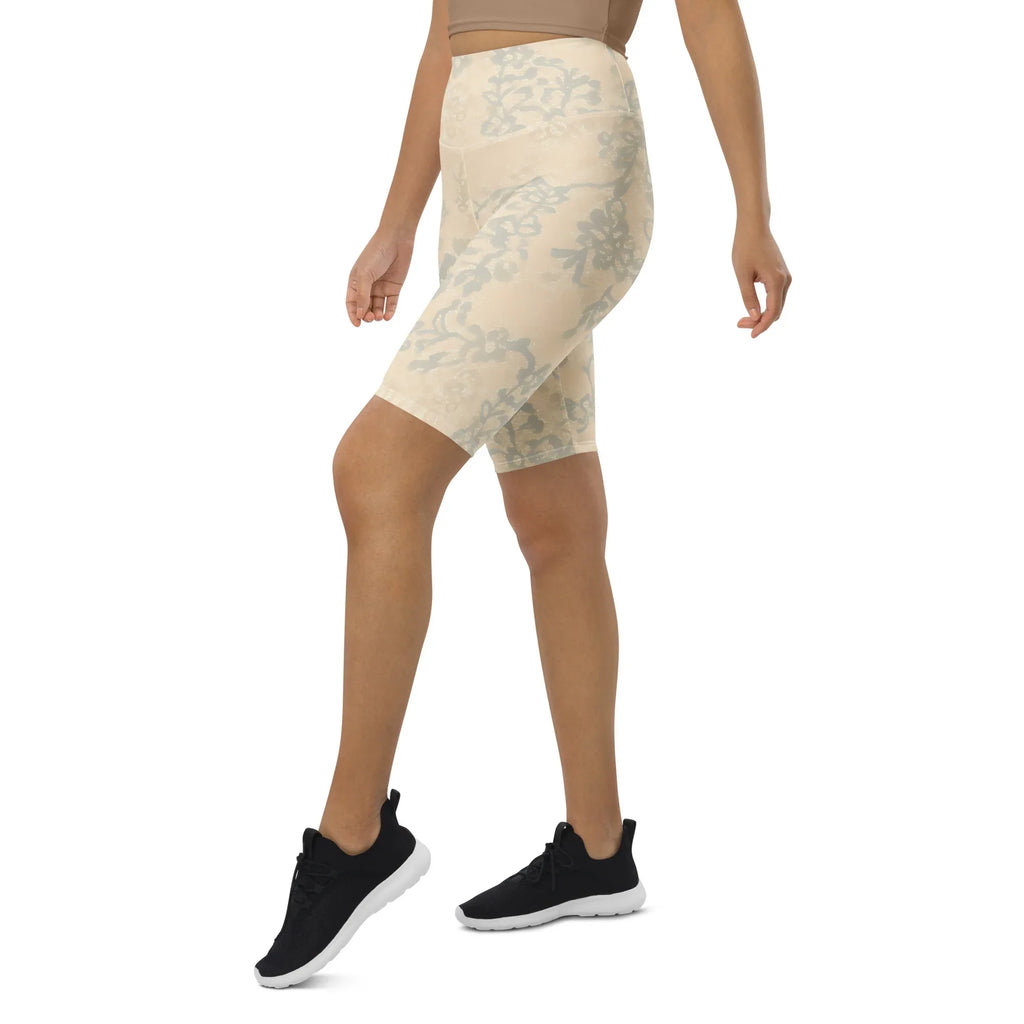 Biker Shorts Biker Shorts AwRans Clothing all-over-print-biker-shorts-white-left-front-6880df201894f