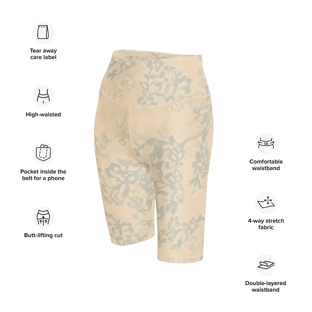 Biker Shorts Biker Shorts AwRans Clothing all-over-print-biker-shorts-white-left-front-6880df2019fe2