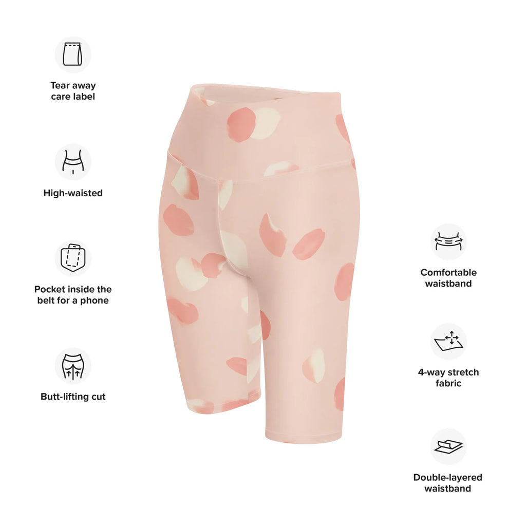 Biker Shorts Biker Shorts AwRans Clothing all-over-print-biker-shorts-white-left-front-6880df56034b3