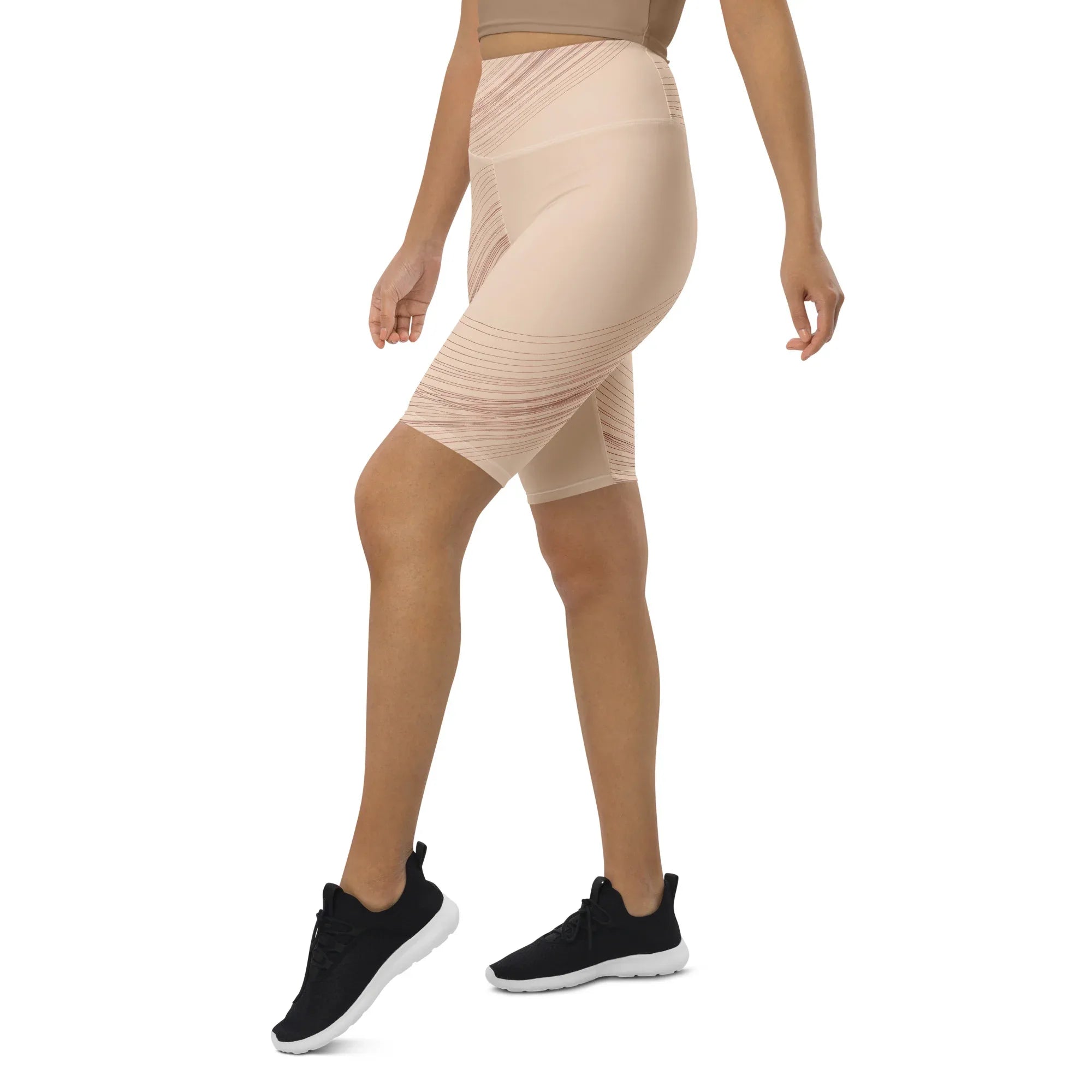 Biker Shorts Biker Shorts AwRans Clothing all-over-print-biker-shorts-white-left-front-6880dfa476bca