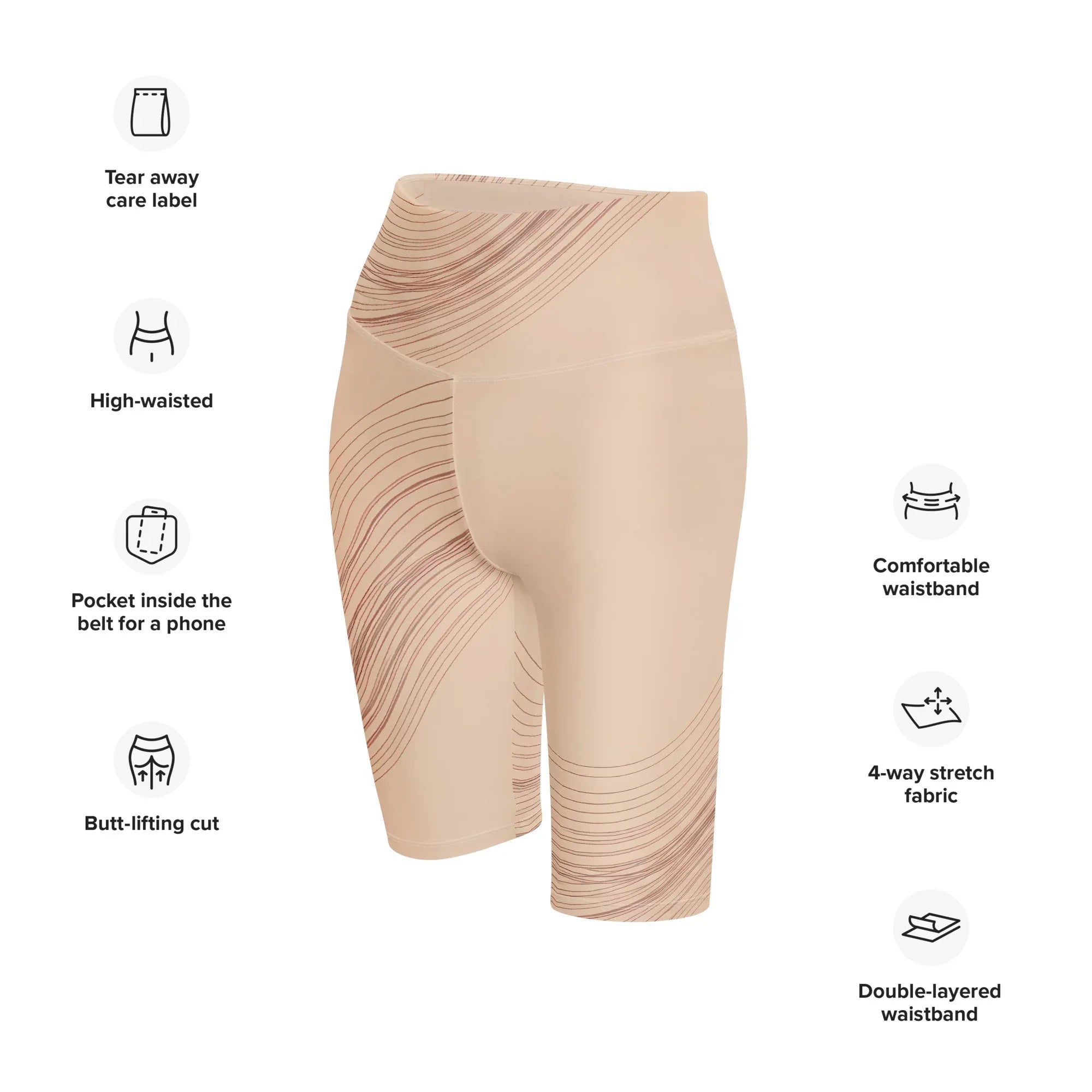 Biker Shorts Biker Shorts AwRans Clothing all-over-print-biker-shorts-white-left-front-6880dfa4777a8