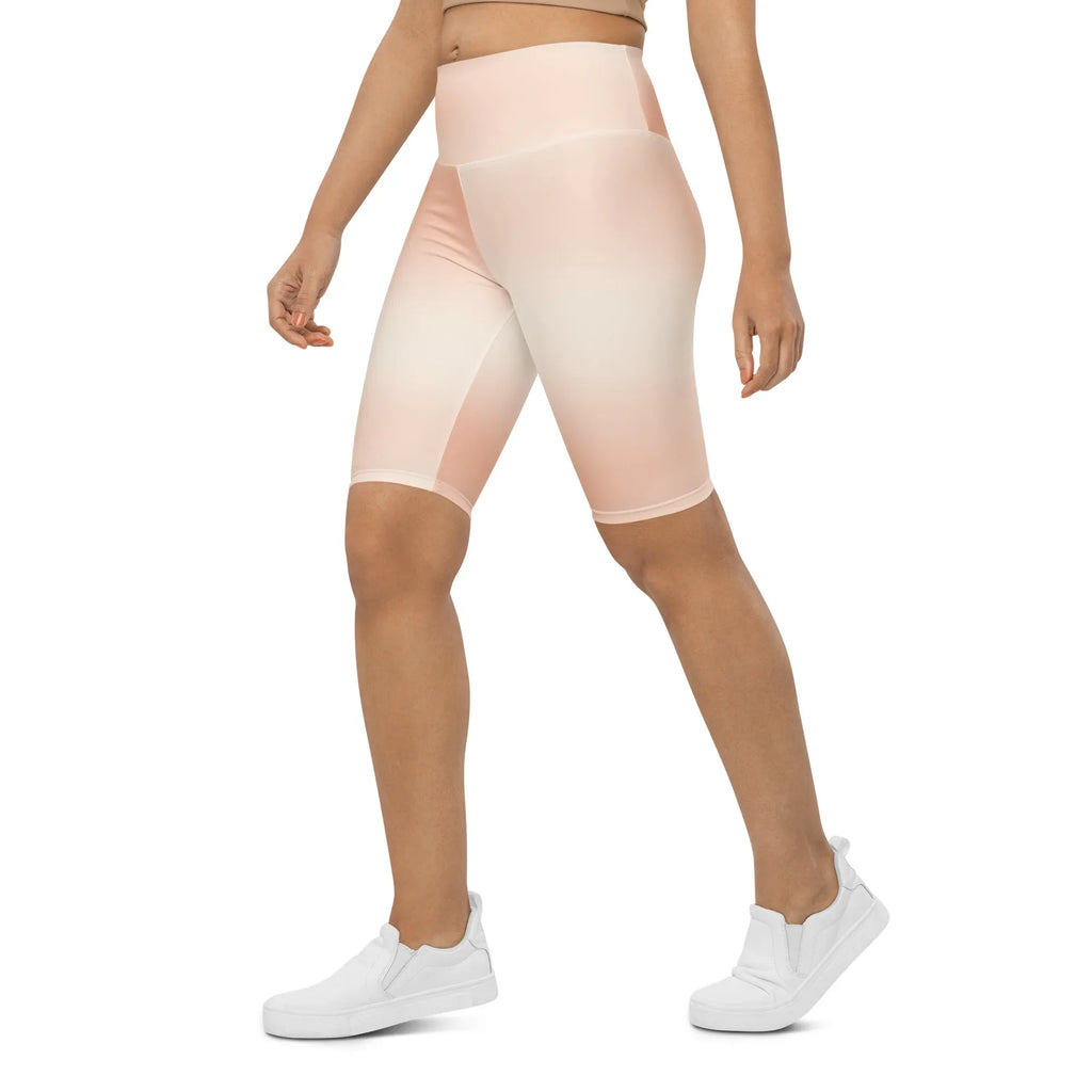Biker Shorts Biker Shorts AwRans Clothing all-over-print-biker-shorts-white-left-front-6880e075665b3