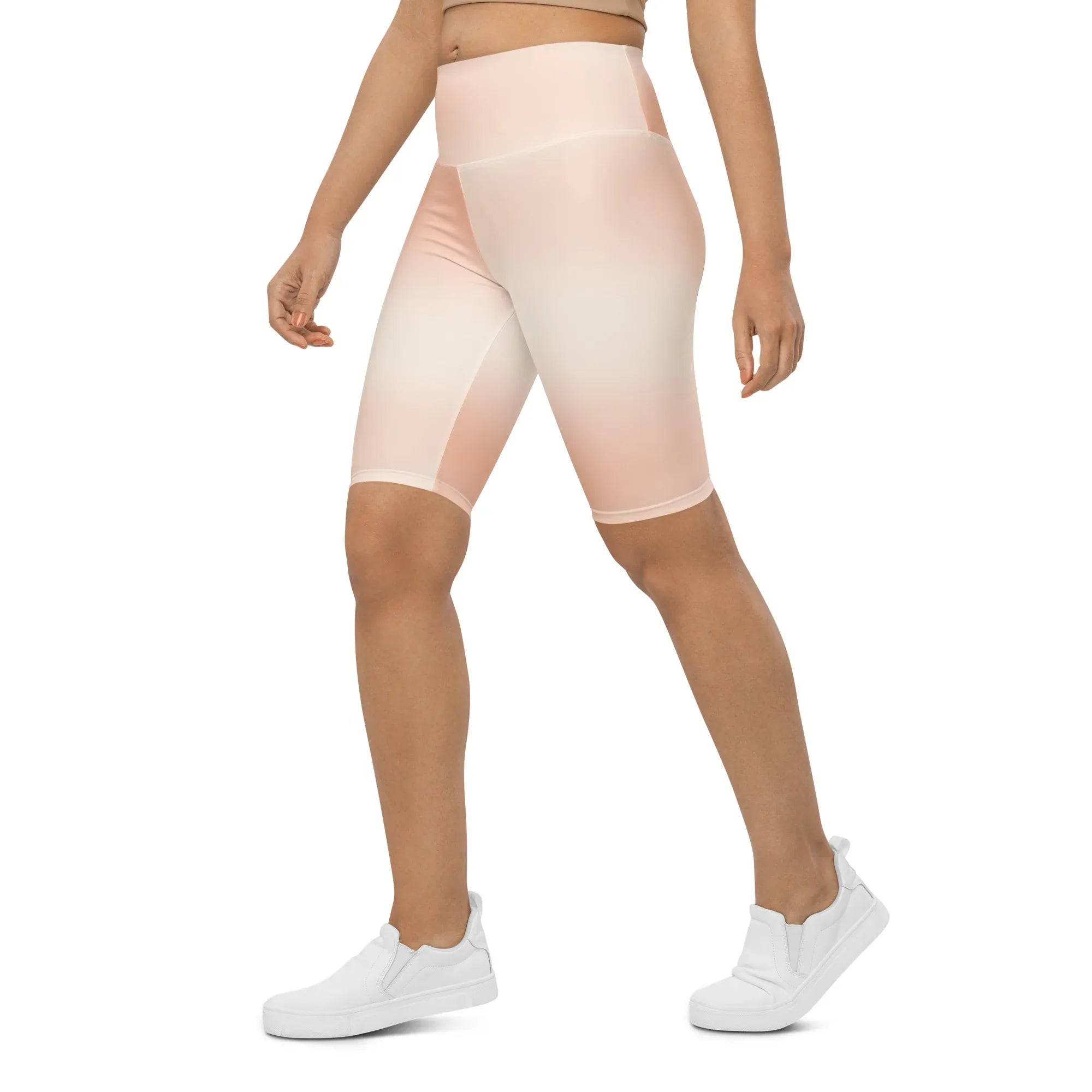 Biker Shorts Biker Shorts AwRans Clothing all-over-print-biker-shorts-white-left-front-6880e075665b3