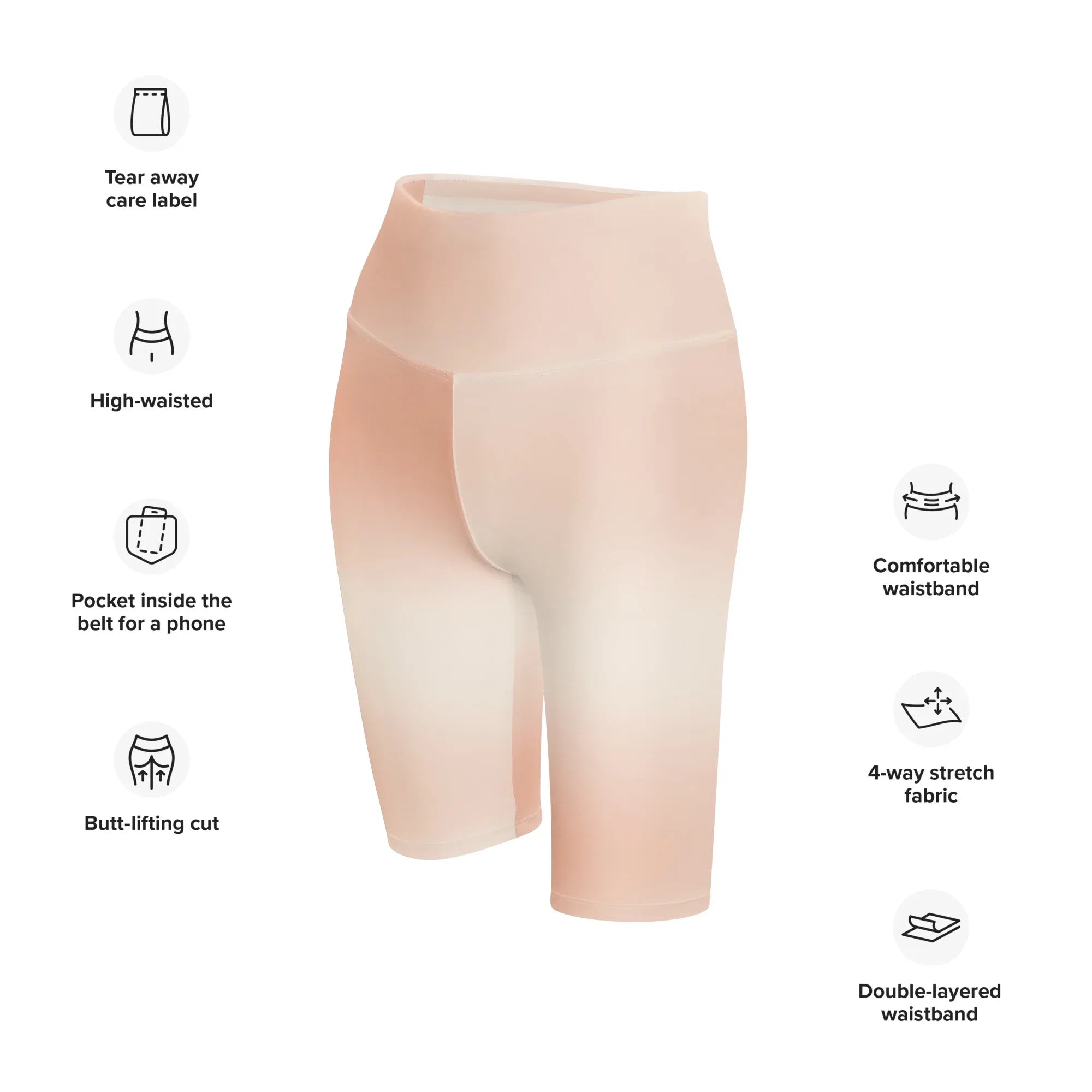 Biker Shorts Biker Shorts AwRans Clothing all-over-print-biker-shorts-white-left-front-6880e07568999