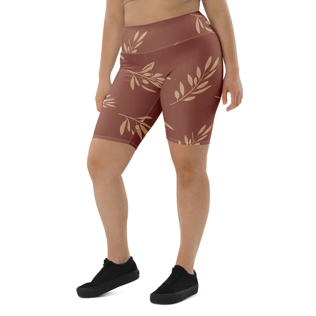 Biker Shorts Biker Shorts AwRans Clothing all-over-print-biker-shorts-white-left-front-6880e2e8d7218
