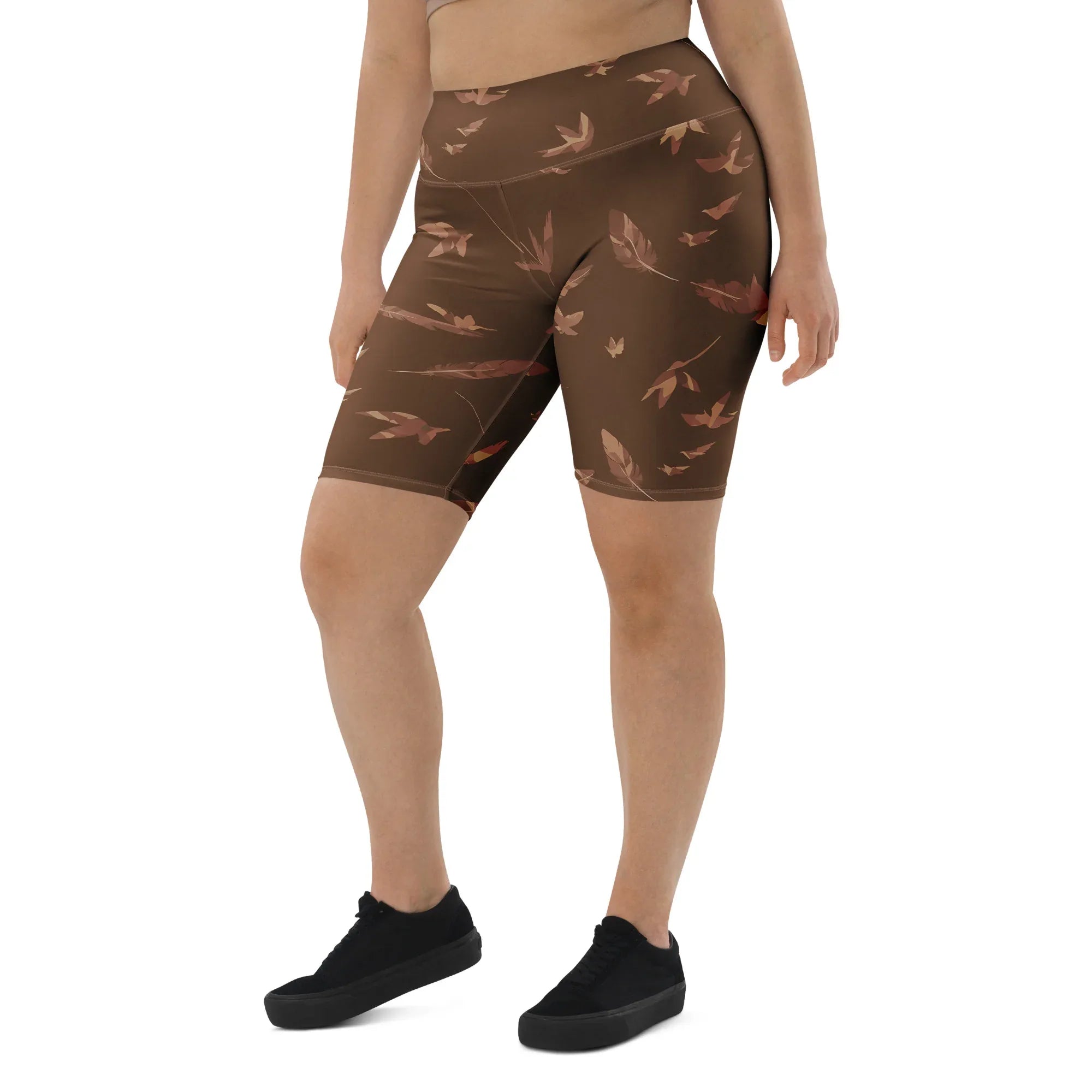 Biker Shorts Biker Shorts AwRans Clothing all-over-print-biker-shorts-white-left-front-6880e4e6094f4
