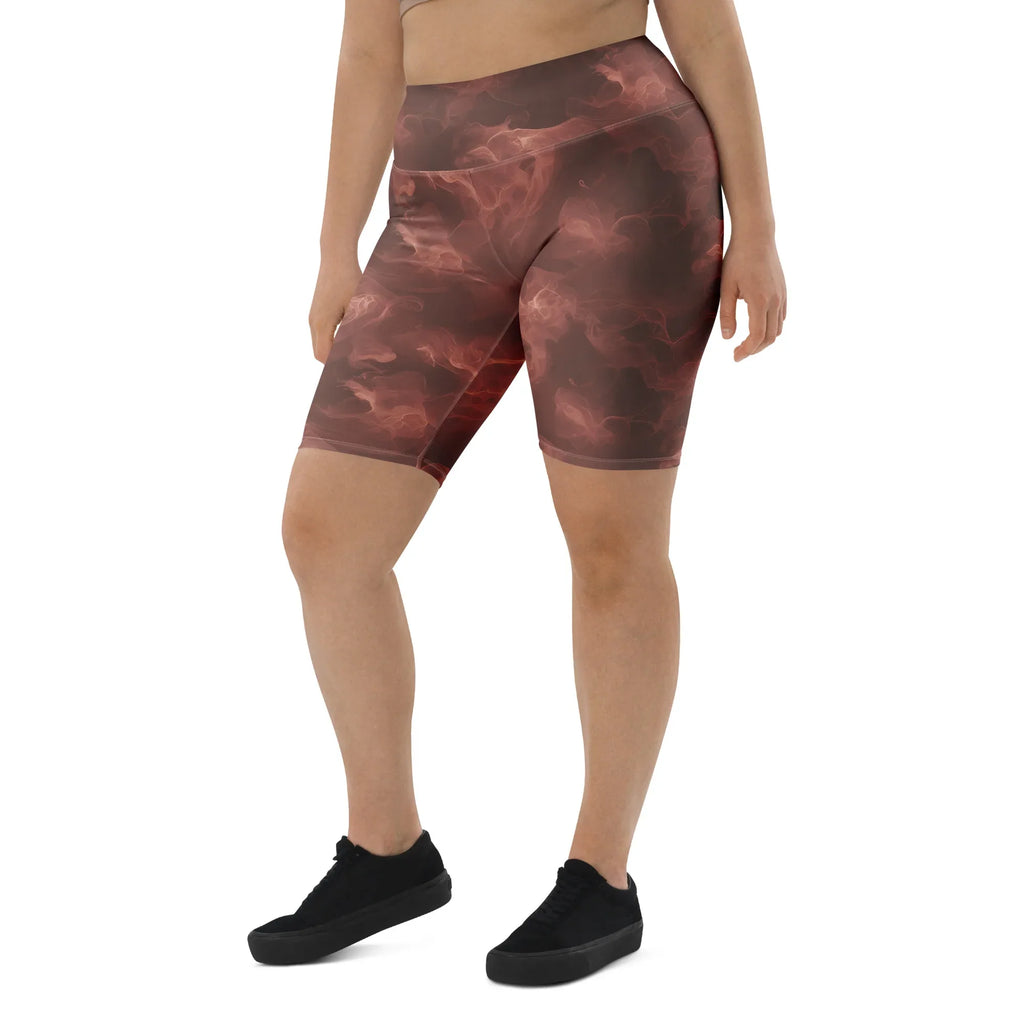 Biker Shorts Biker Shorts AwRans Clothing all-over-print-biker-shorts-white-left-front-6880e7d67e566