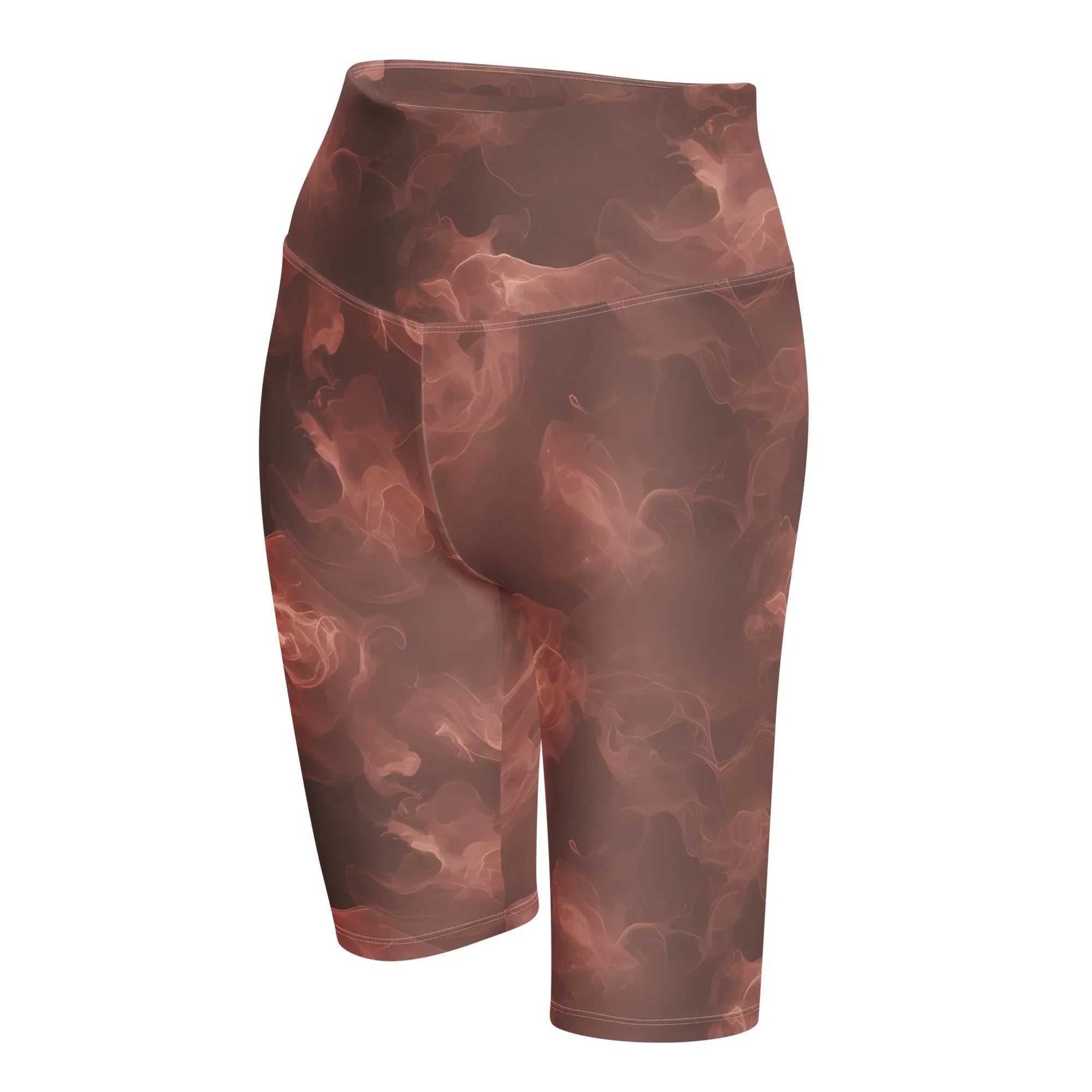 Biker Shorts Biker Shorts AwRans Clothing all-over-print-biker-shorts-white-left-front-6880e7d67f117