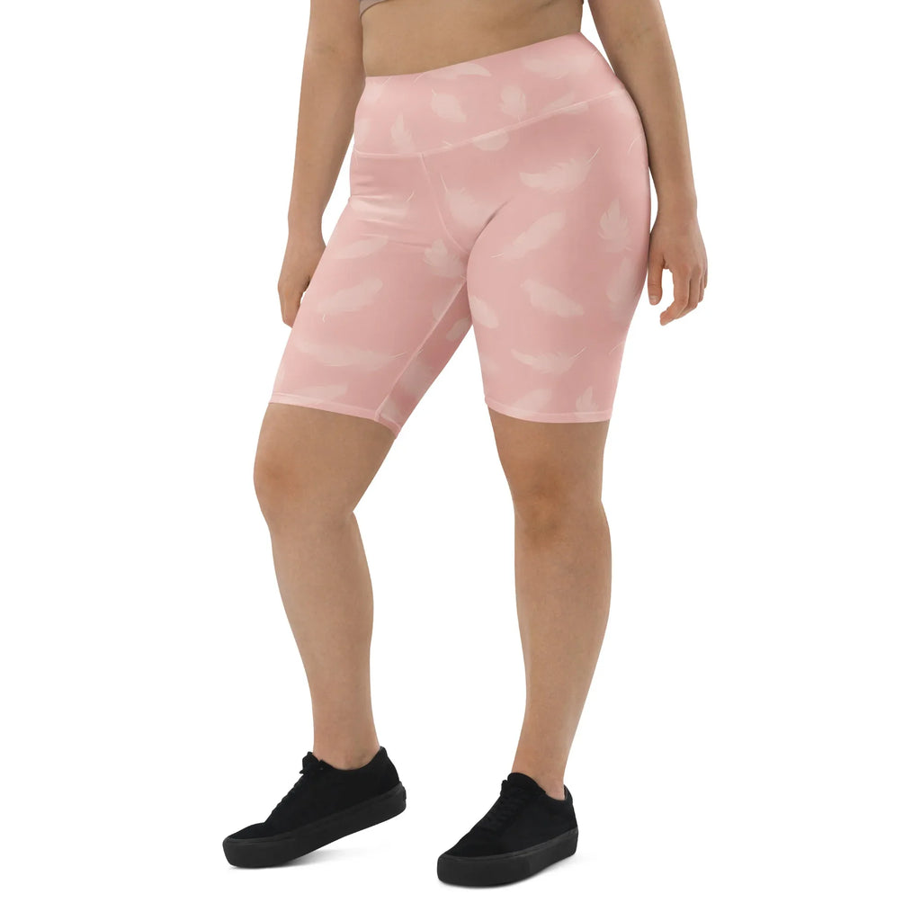 Biker Shorts Biker Shorts AwRans Clothing all-over-print-biker-shorts-white-left-front-6880ec1c96992