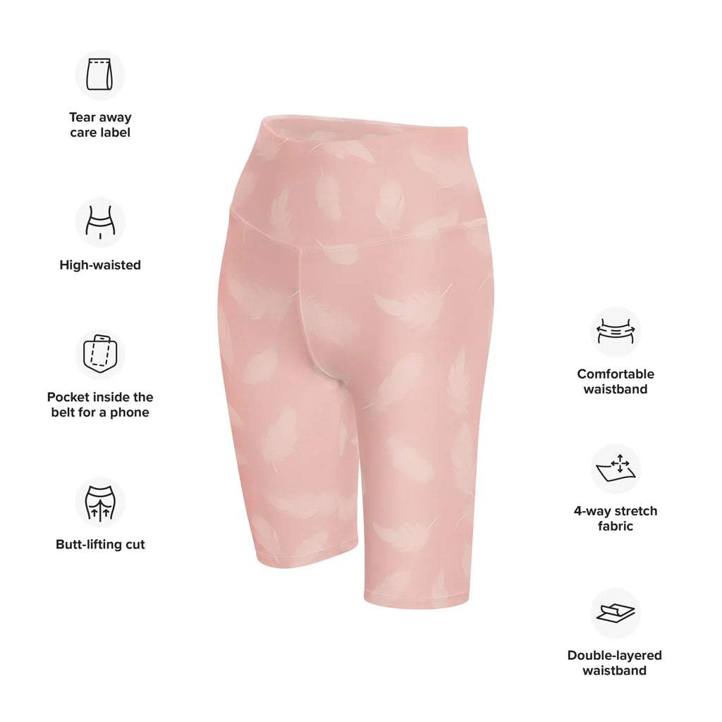 Biker Shorts Biker Shorts AwRans Clothing all-over-print-biker-shorts-white-left-front-6880ec1c96f8f