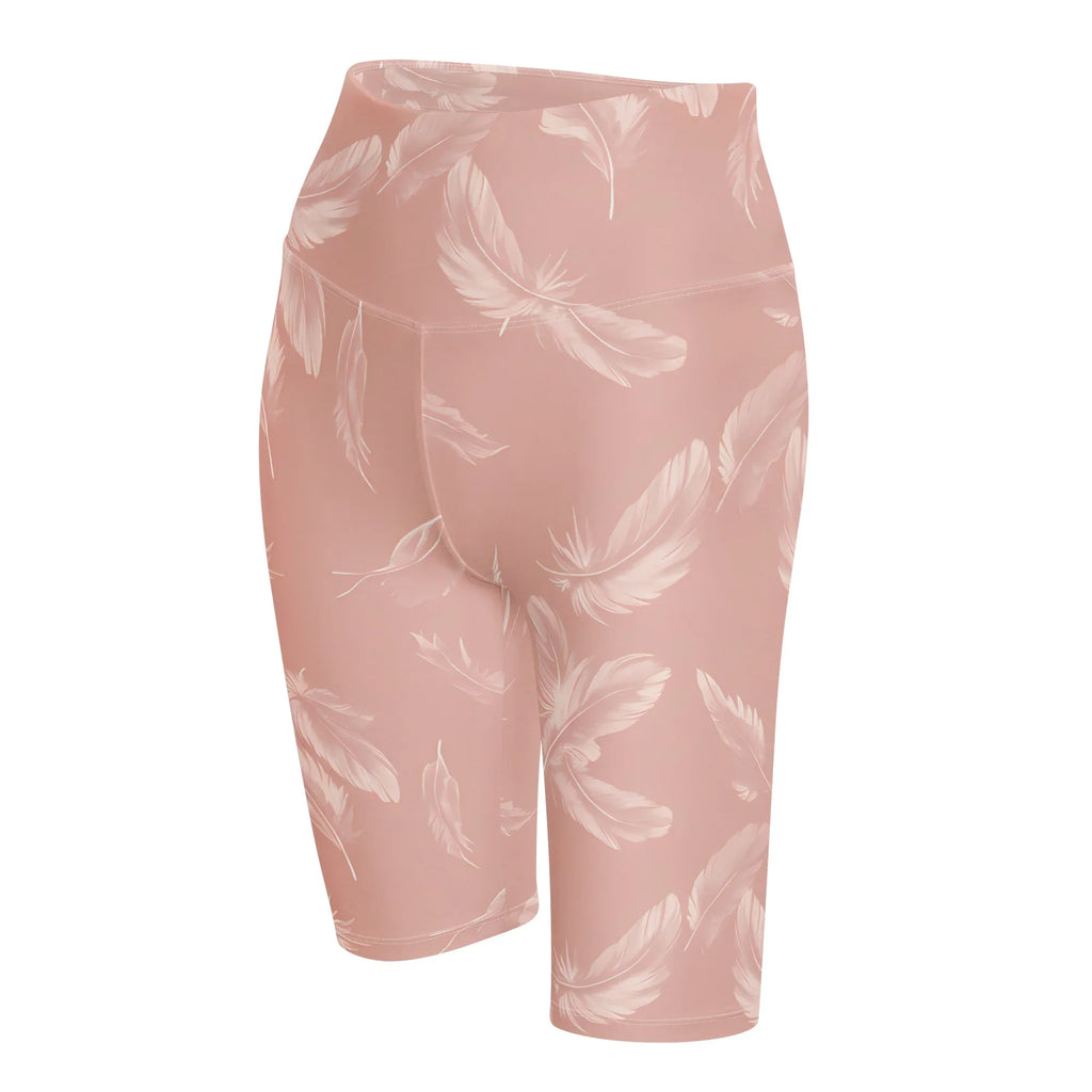 Biker Shorts Biker Shorts AwRans Clothing all-over-print-biker-shorts-white-left-front-6880ec5662689