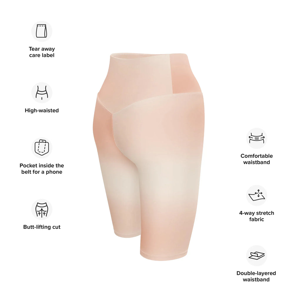 Biker Shorts Biker Shorts AwRans Clothing all-over-print-biker-shorts-white-right-back-6880e0756a711