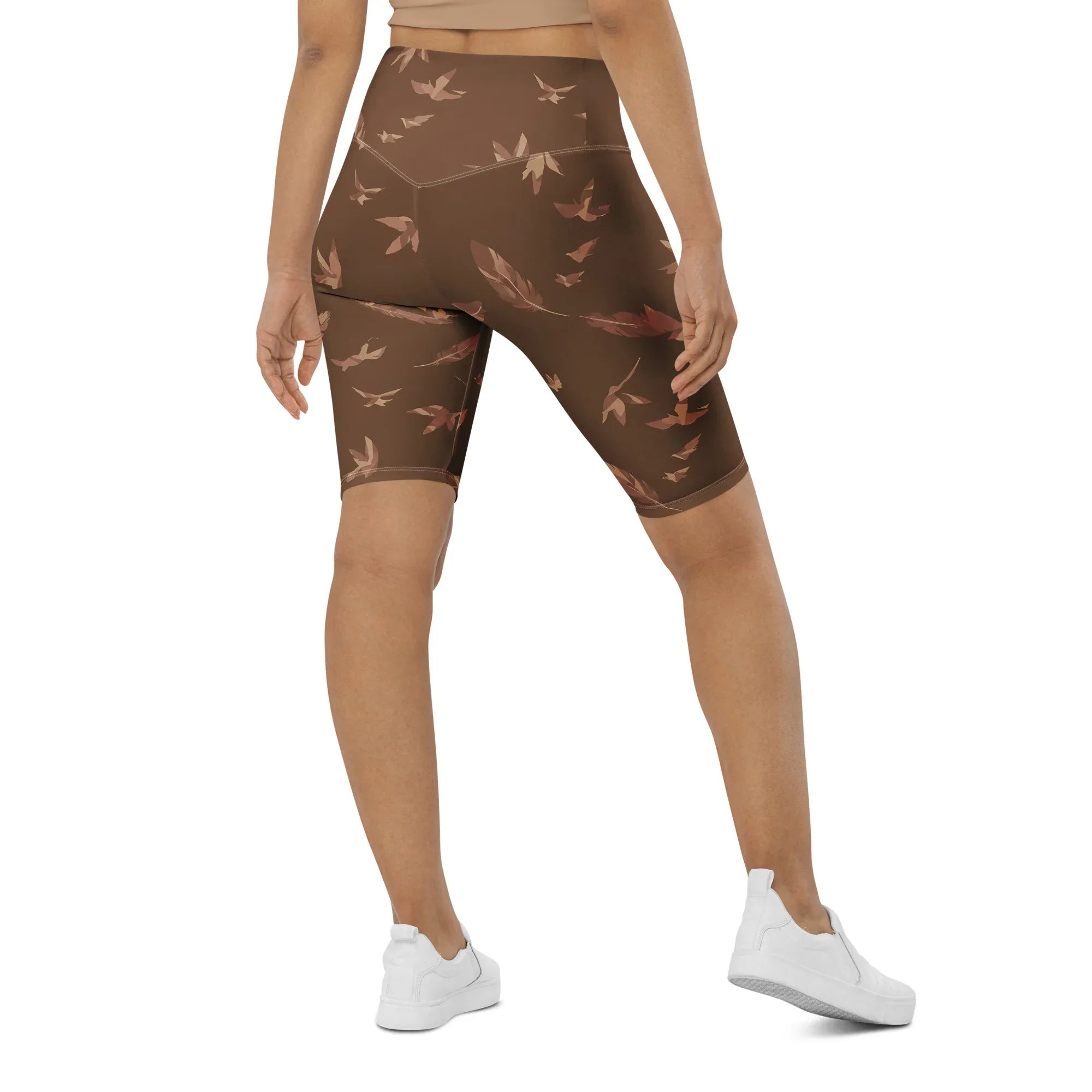 Biker Shorts Biker Shorts AwRans Clothing all-over-print-biker-shorts-white-right-back-6880e4e60ab74