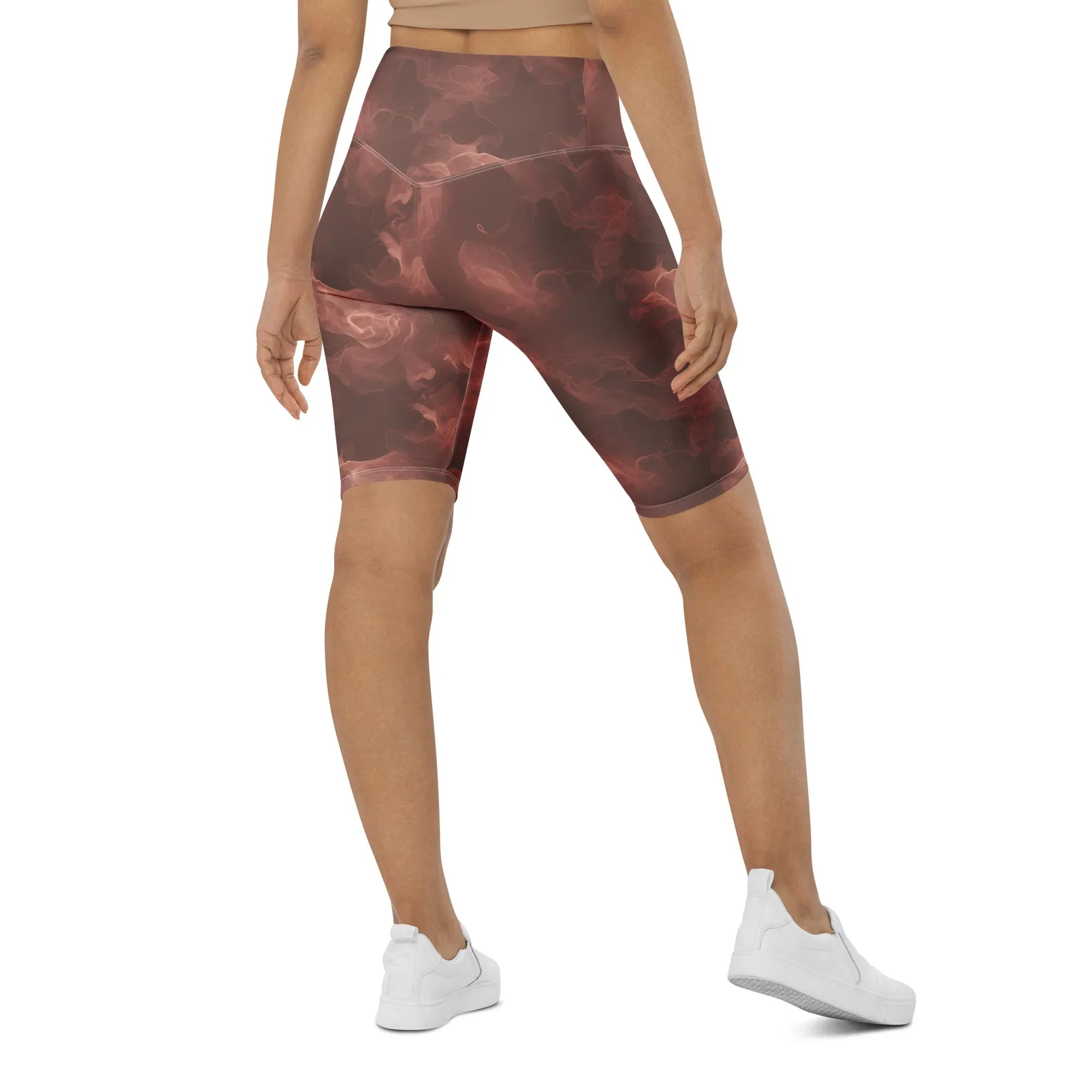 Biker Shorts Biker Shorts AwRans Clothing all-over-print-biker-shorts-white-right-back-6880e7d67fd1e