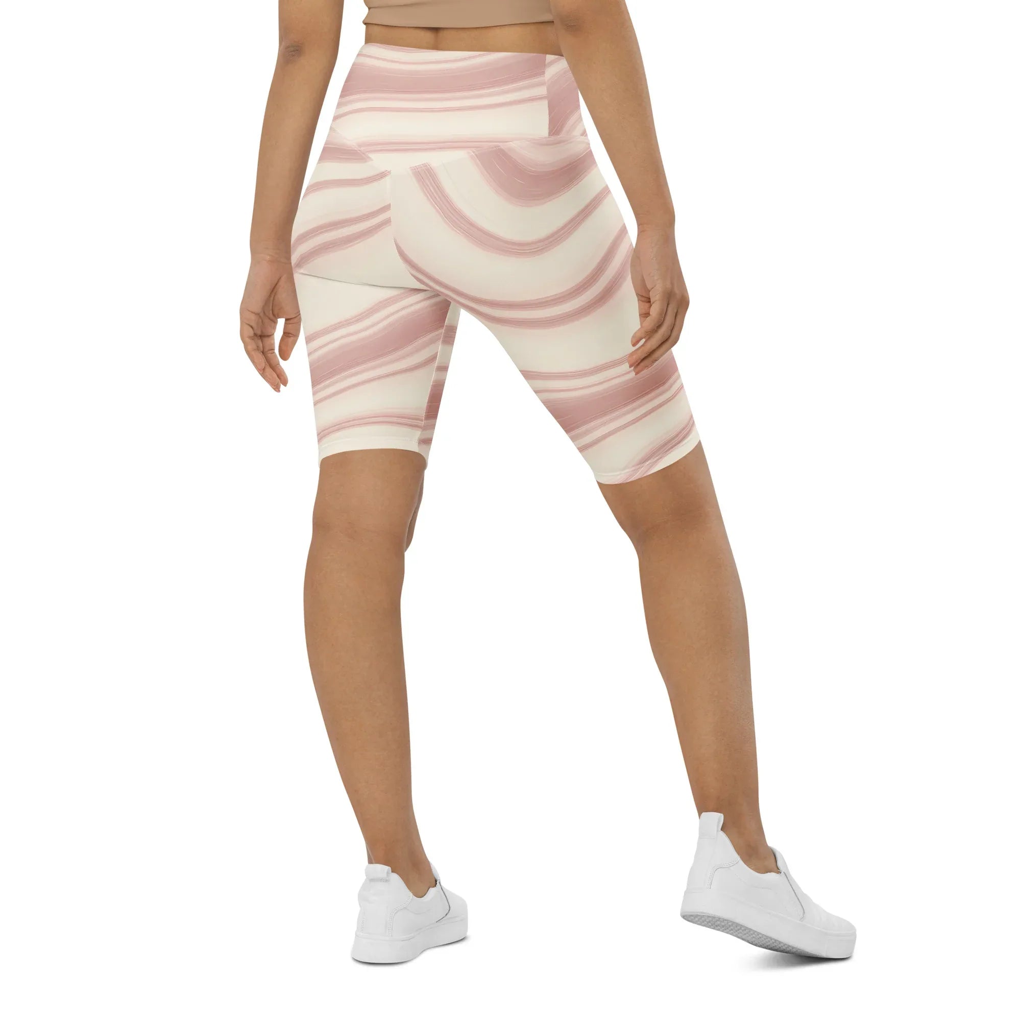Biker Shorts Biker Shorts AwRans Clothing all-over-print-biker-shorts-white-right-back-6880ebe5874cc