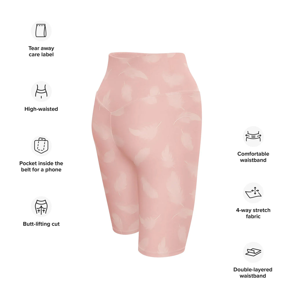 Biker Shorts Biker Shorts AwRans Clothing all-over-print-biker-shorts-white-right-back-6880ec1c97e11