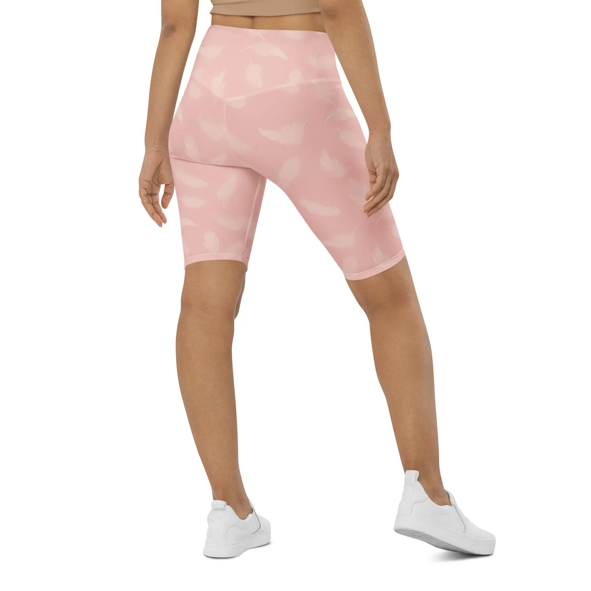 Biker Shorts Biker Shorts AwRans Clothing all-over-print-biker-shorts-white-right-back-6880ec1c98143