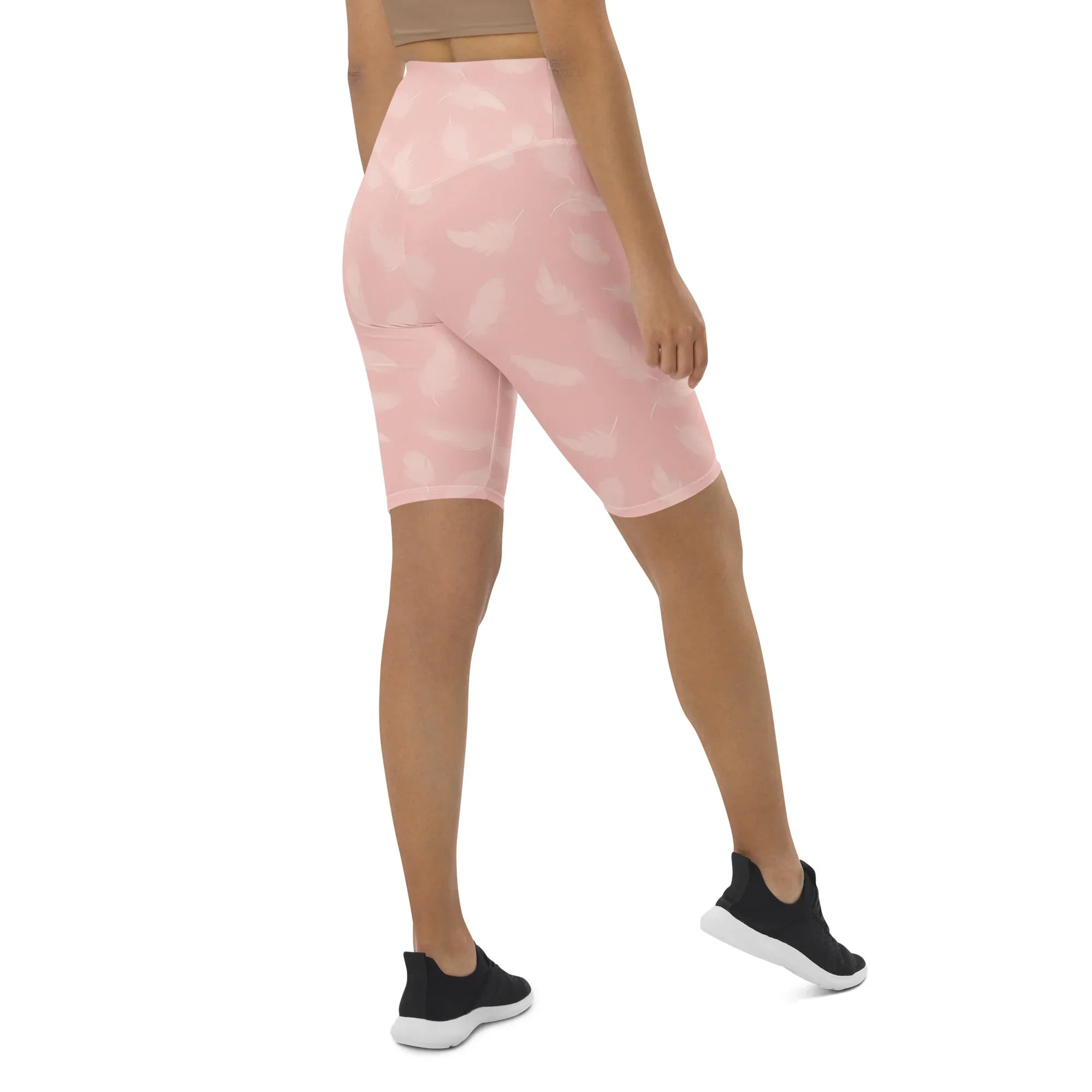 Biker Shorts Biker Shorts AwRans Clothing all-over-print-biker-shorts-white-right-back-6880ec1c98351