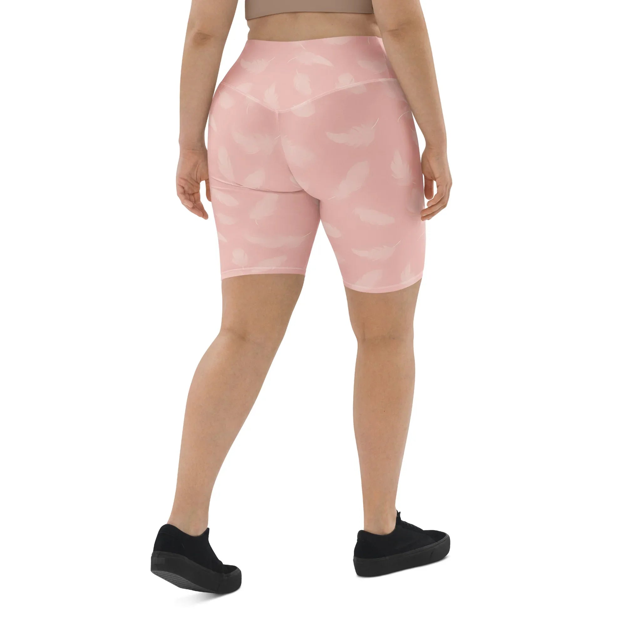Biker Shorts Biker Shorts AwRans Clothing all-over-print-biker-shorts-white-right-back-6880ec1c98553