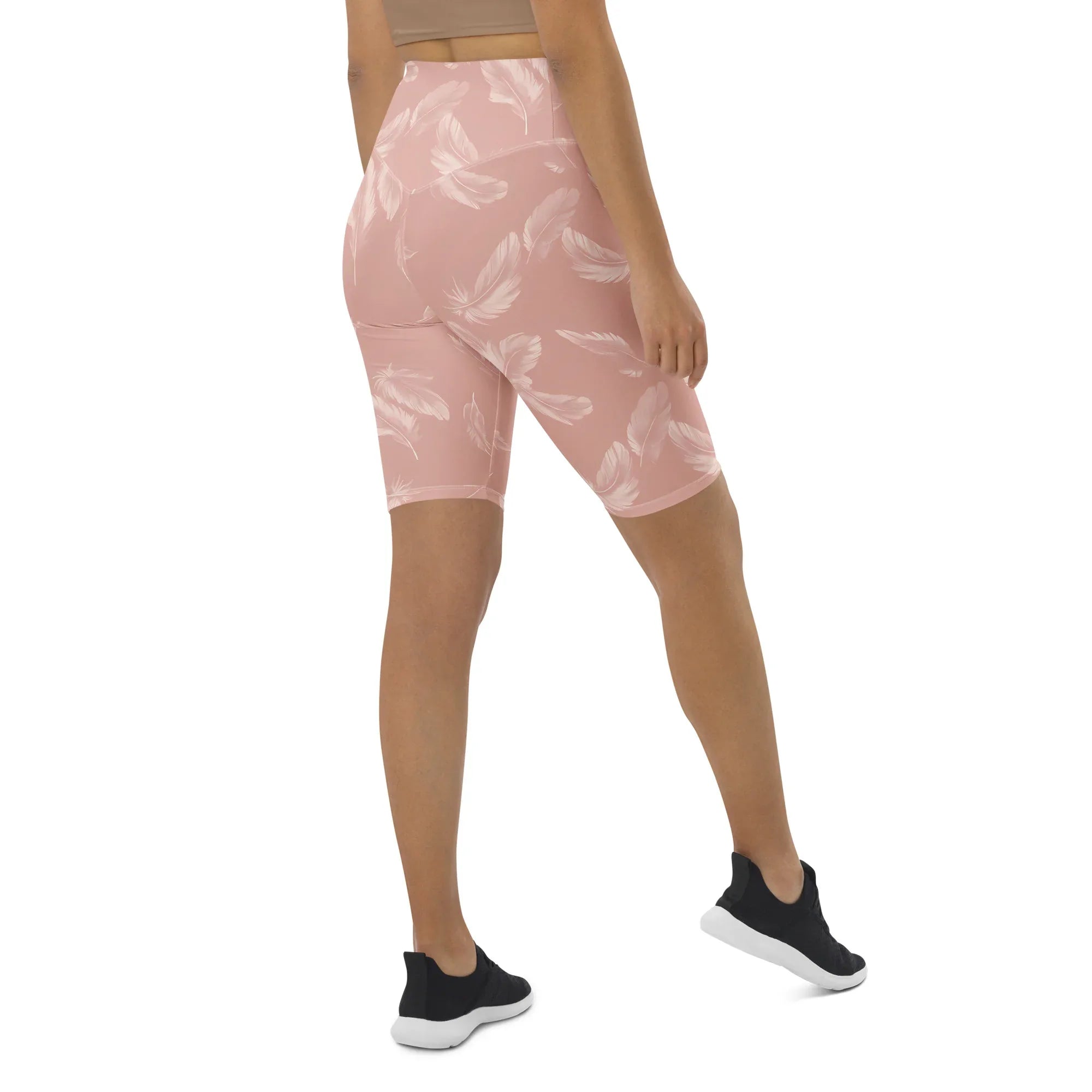 Biker Shorts Biker Shorts AwRans Clothing all-over-print-biker-shorts-white-right-back-6880ec56633d5