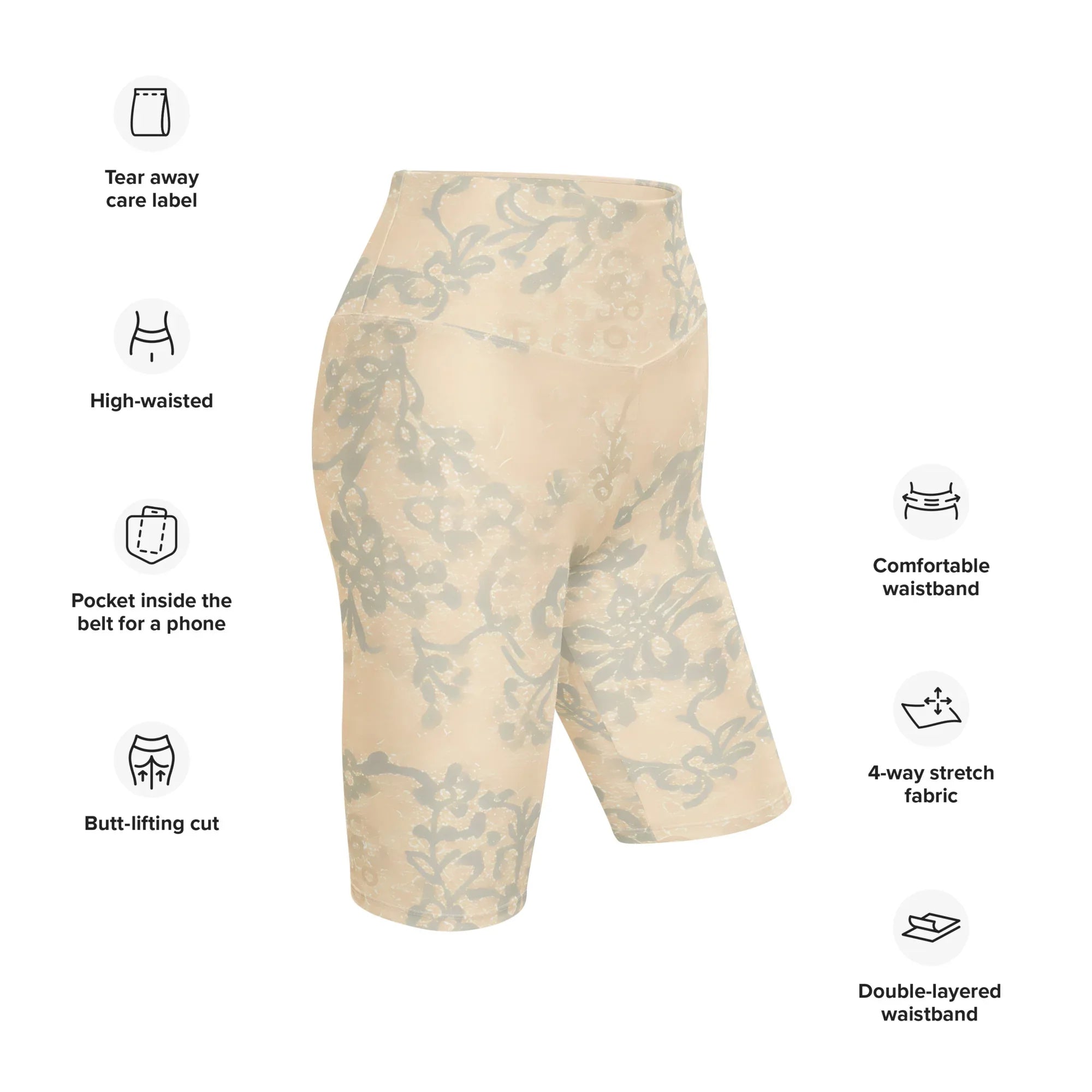 Biker Shorts Biker Shorts AwRans Clothing all-over-print-biker-shorts-white-right-front-6880df201b84a