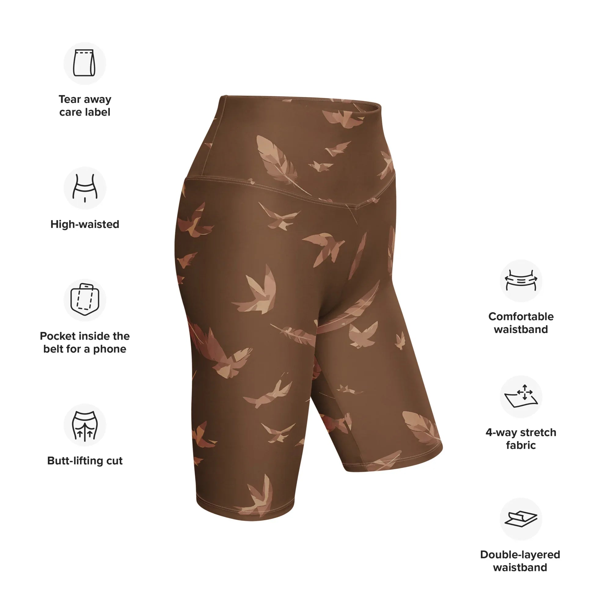 Biker Shorts Biker Shorts AwRans Clothing all-over-print-biker-shorts-white-right-front-6880e4e60a75c