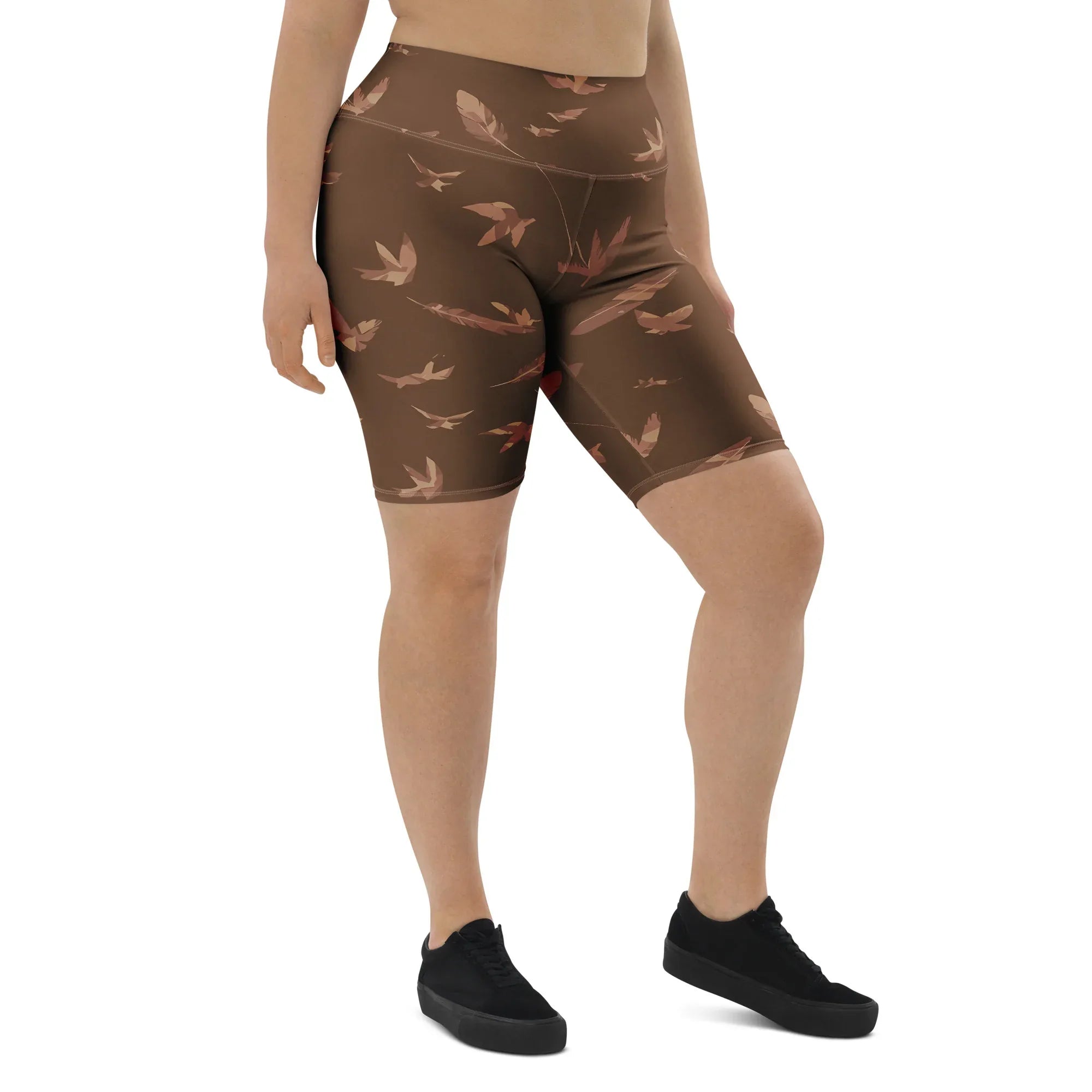 Biker Shorts Biker Shorts AwRans Clothing all-over-print-biker-shorts-white-right-front-6880e4e60ae57