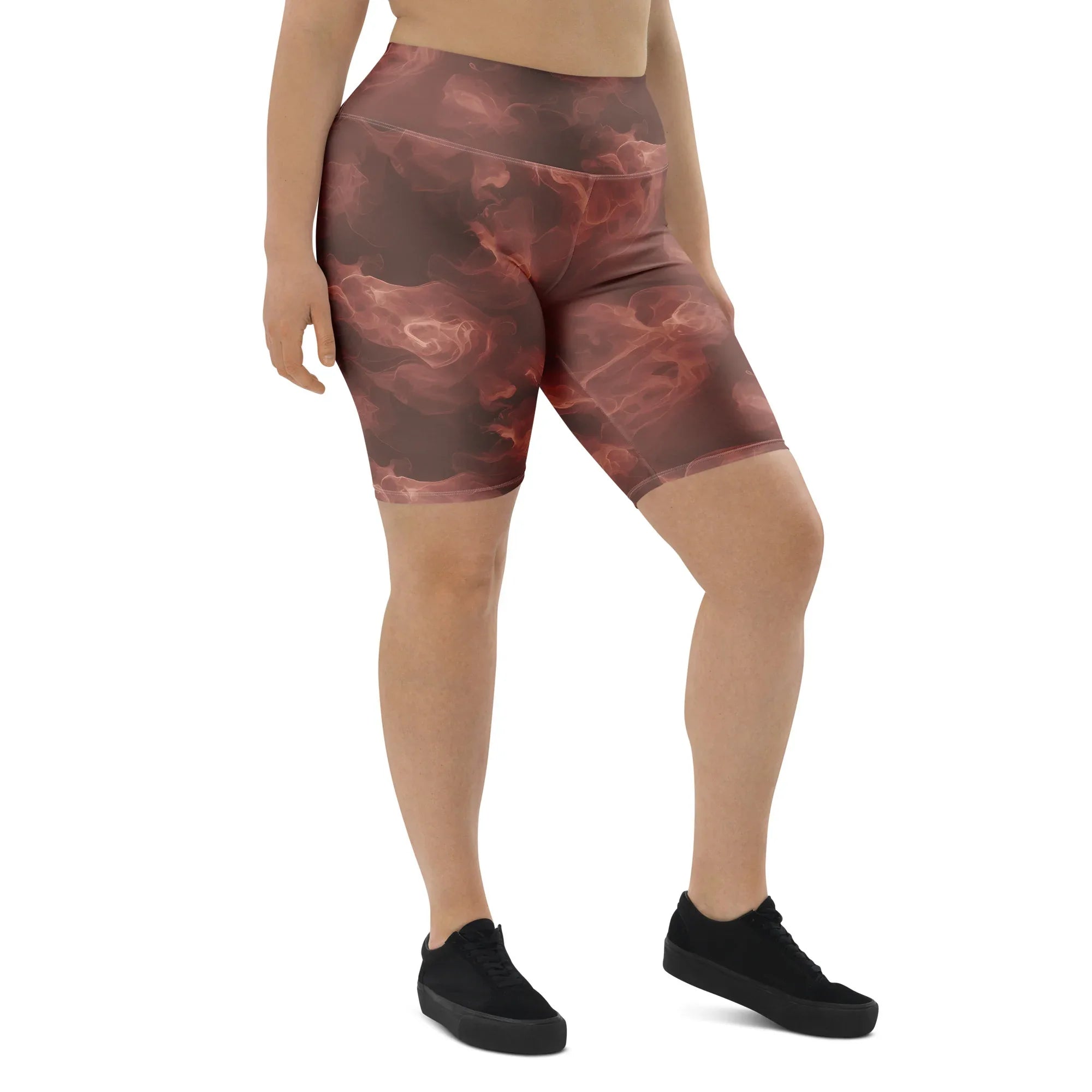 Biker Shorts Biker Shorts AwRans Clothing all-over-print-biker-shorts-white-right-front-6880e7d680013