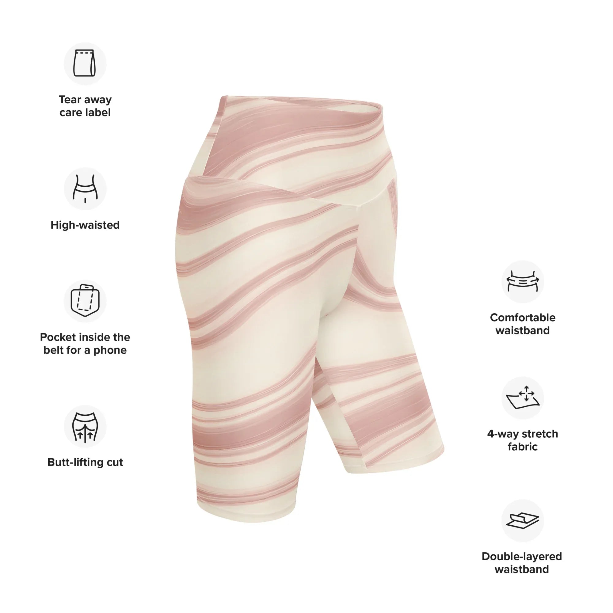 Biker Shorts Biker Shorts AwRans Clothing all-over-print-biker-shorts-white-right-front-6880ebe5870ce