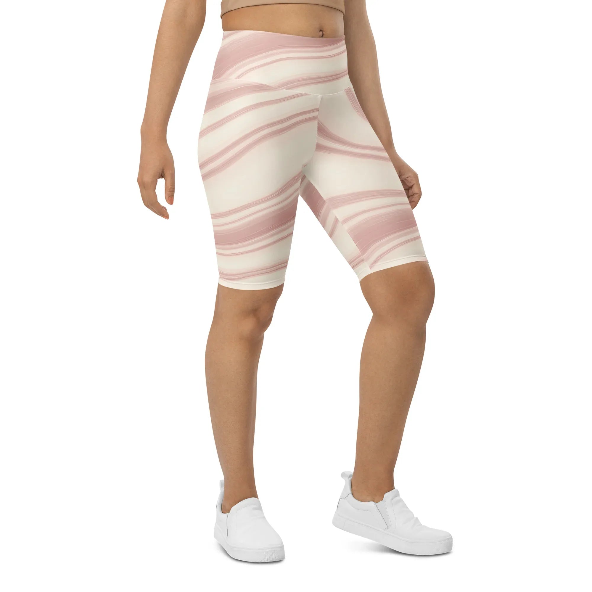 Biker Shorts Biker Shorts AwRans Clothing all-over-print-biker-shorts-white-right-front-6880ebe5873d0