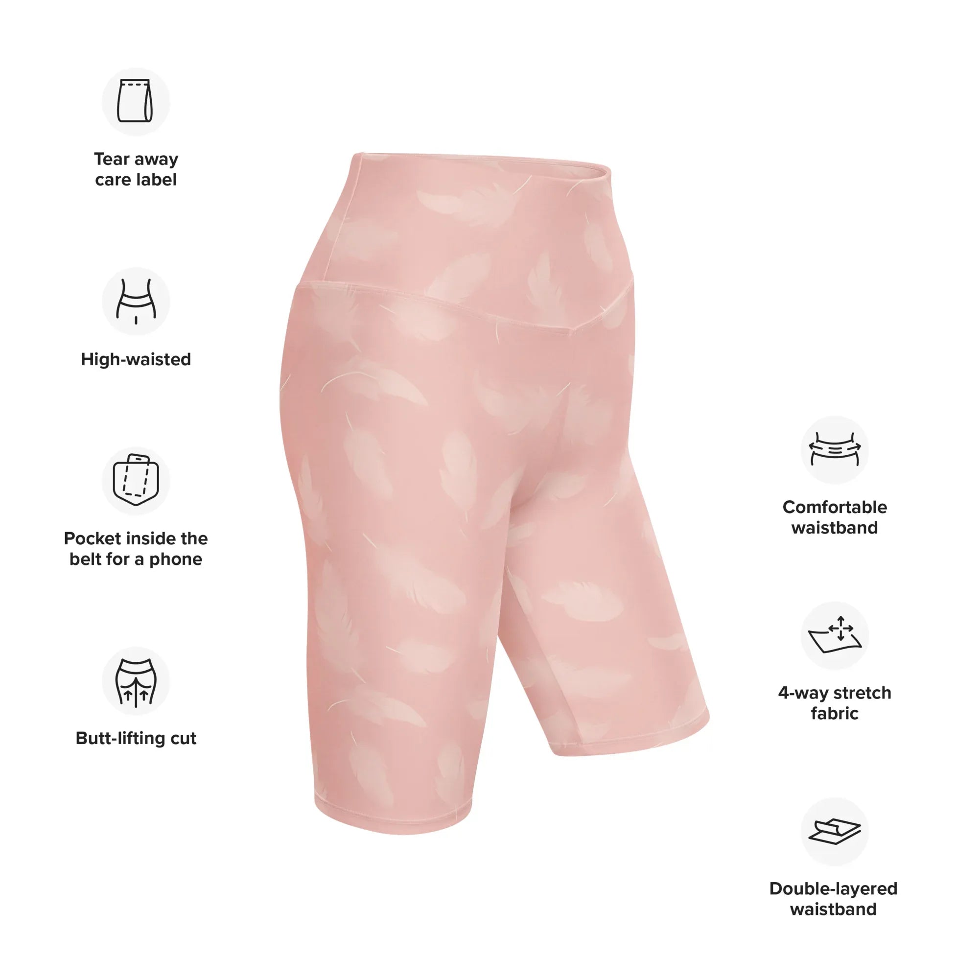 Biker Shorts Biker Shorts AwRans Clothing all-over-print-biker-shorts-white-right-front-6880ec1c97d04