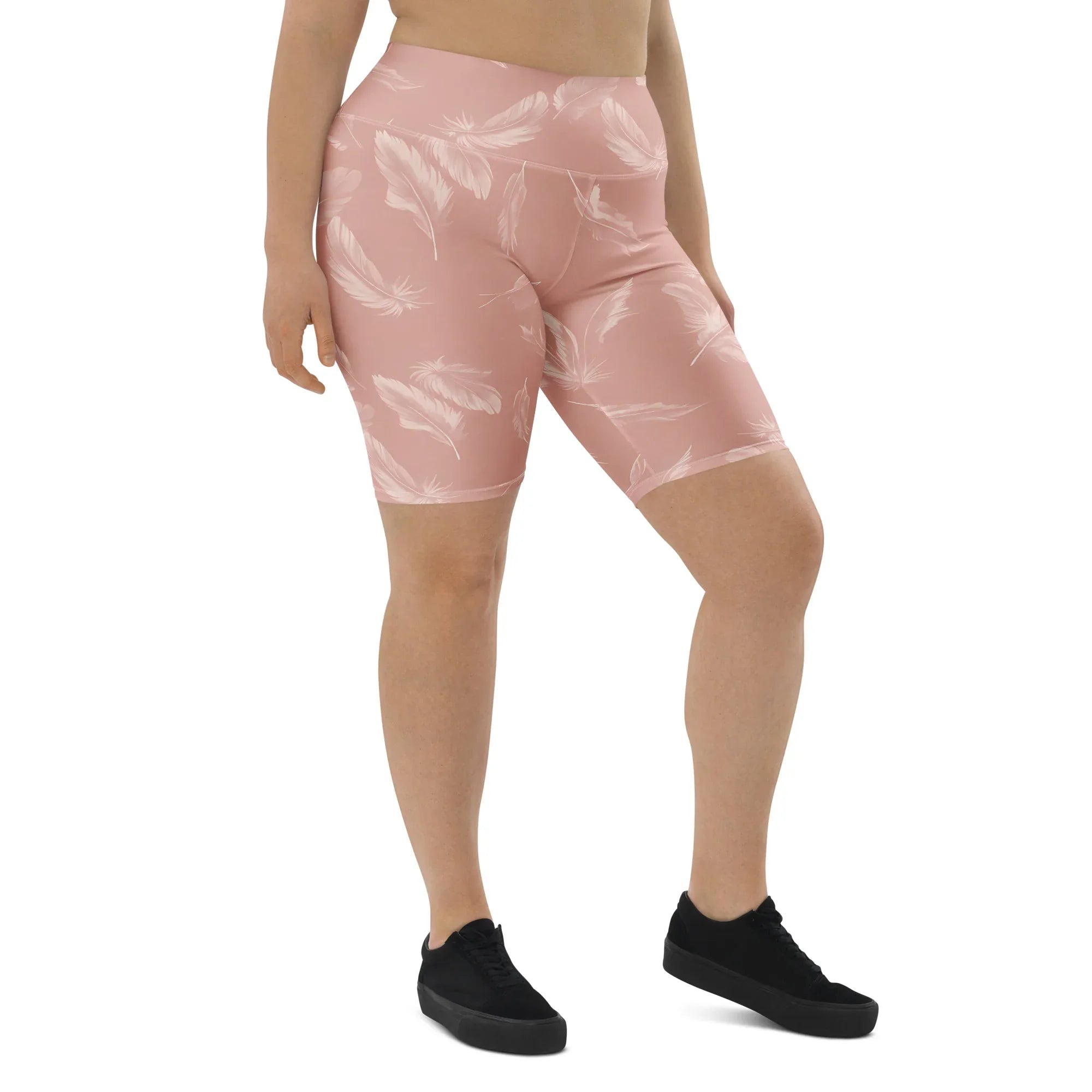 Biker Shorts Biker Shorts AwRans Clothing all-over-print-biker-shorts-white-right-front-6880ec56634c8