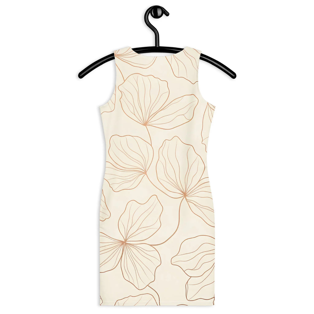 Bodycon Dress Bodycon dress AwRans Clothing all-over-print-bodycon-dress-white-back-689b936225781
